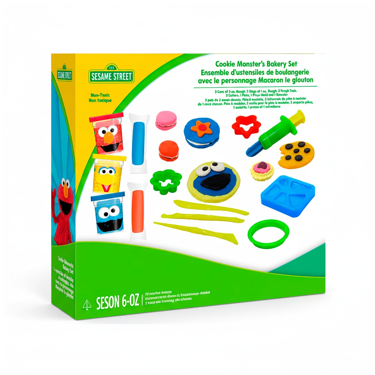 PLASTILINAS DE PLAZA SESAMO PASTELERIA MONSTRUO COME GALLETAS - 2