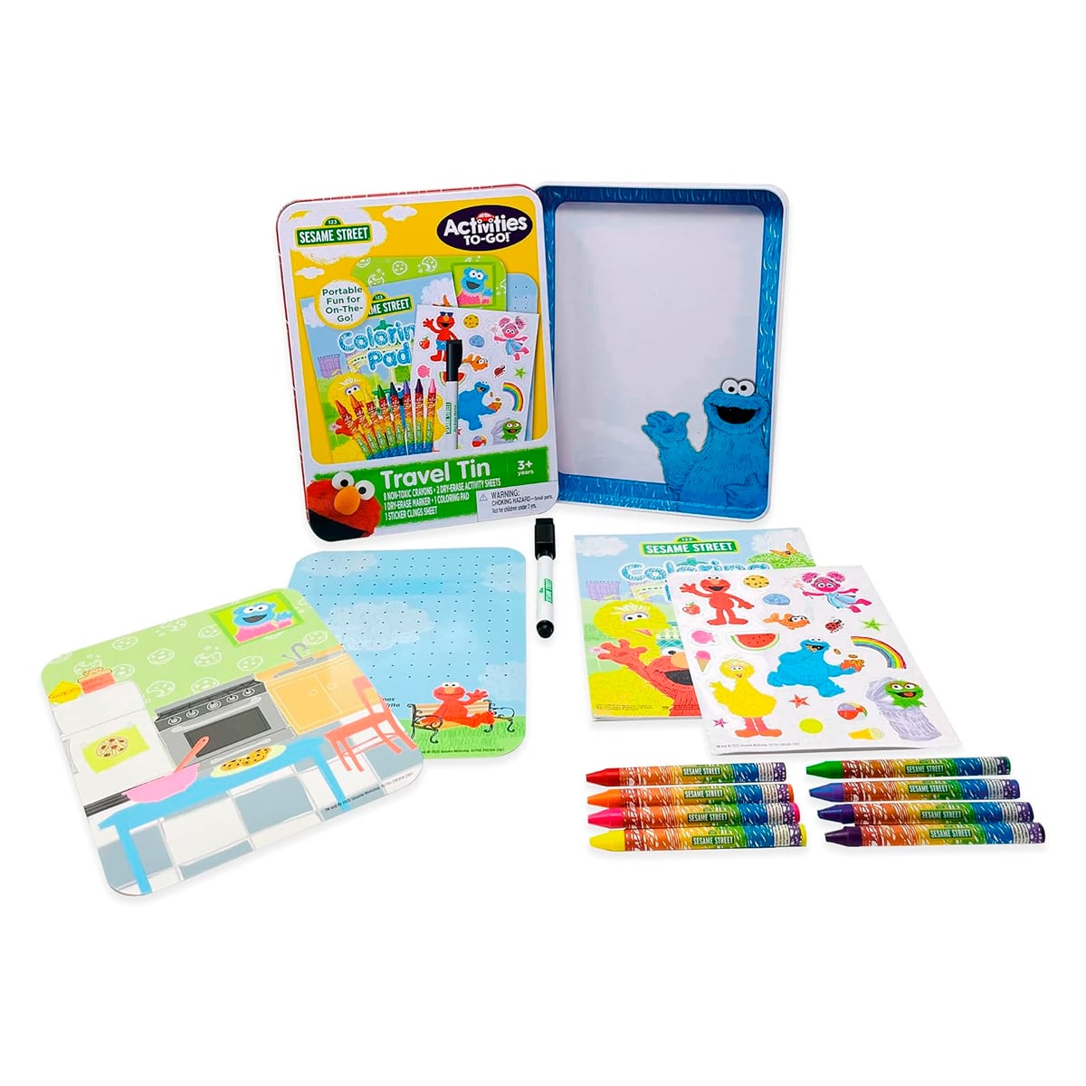 CRAYOLAS DE PLAZA SESAMO SET PARA COLOREAR Y PEGATINAS - 3