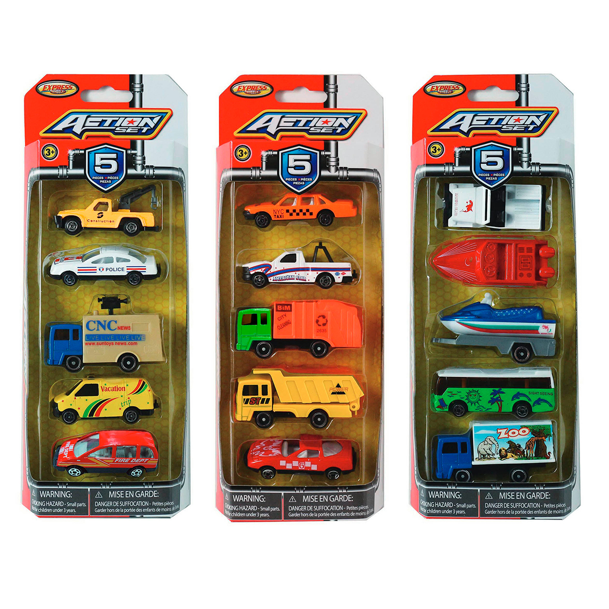SET REGALO CIUDAD CON 5 AUTOS – VEHÍCULOS URBANOS EN MINIATURA PARA NIÑOS - 1