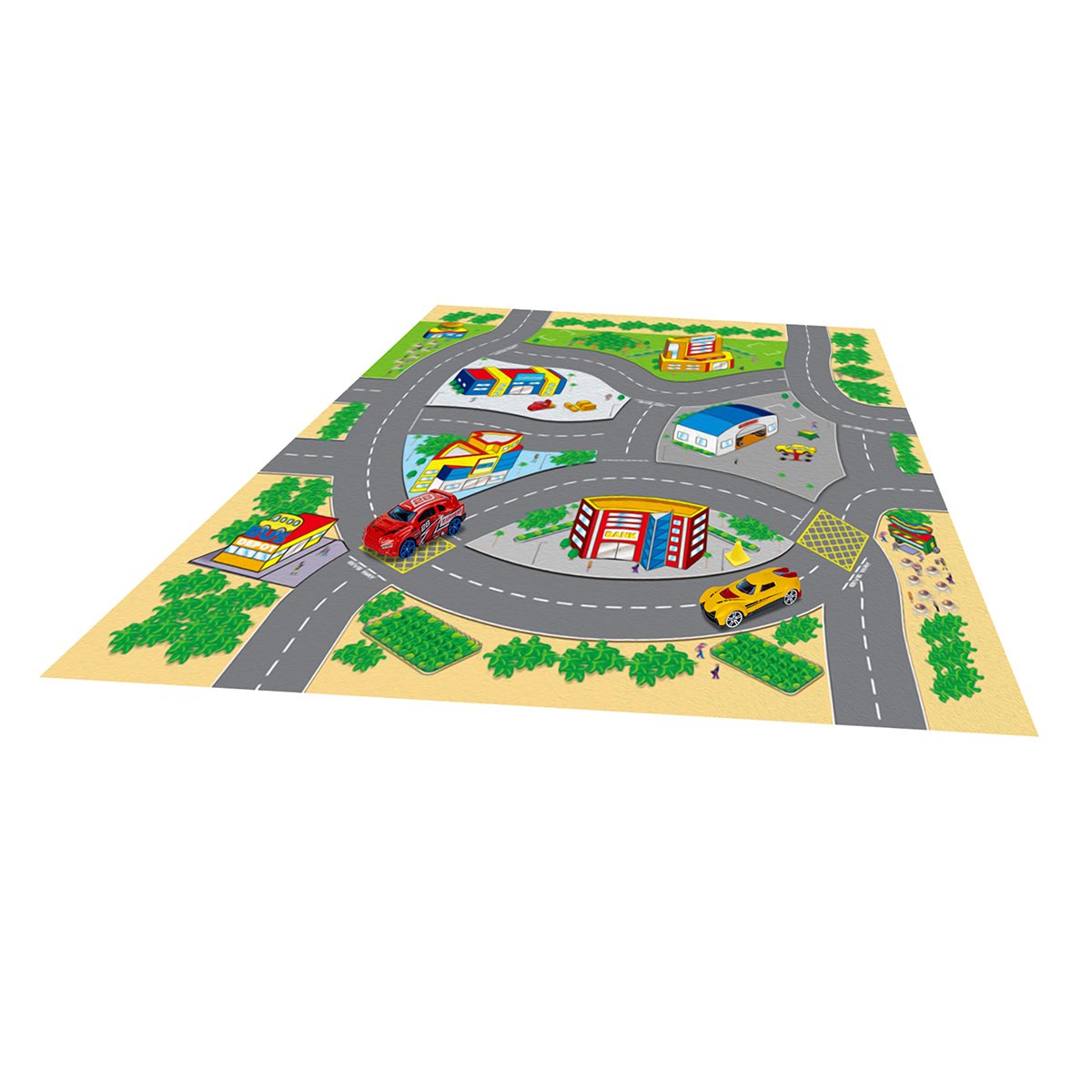 ALFOMBRA SENSORIAL DE JUEGO CON AUTOS – TAPETE DE VEHÍCULOS EN MINIATURA PARA NIÑOS - 3