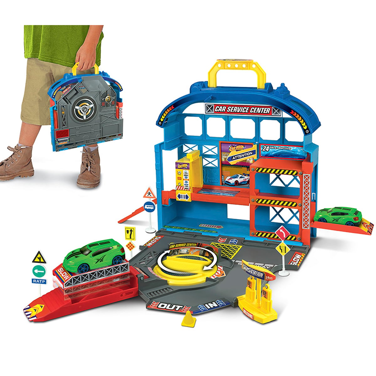 TALLER MECÁNICO DE JUGUETE – PLAYSET DE AUTOS Y GARAJE PARA NIÑOS - 1