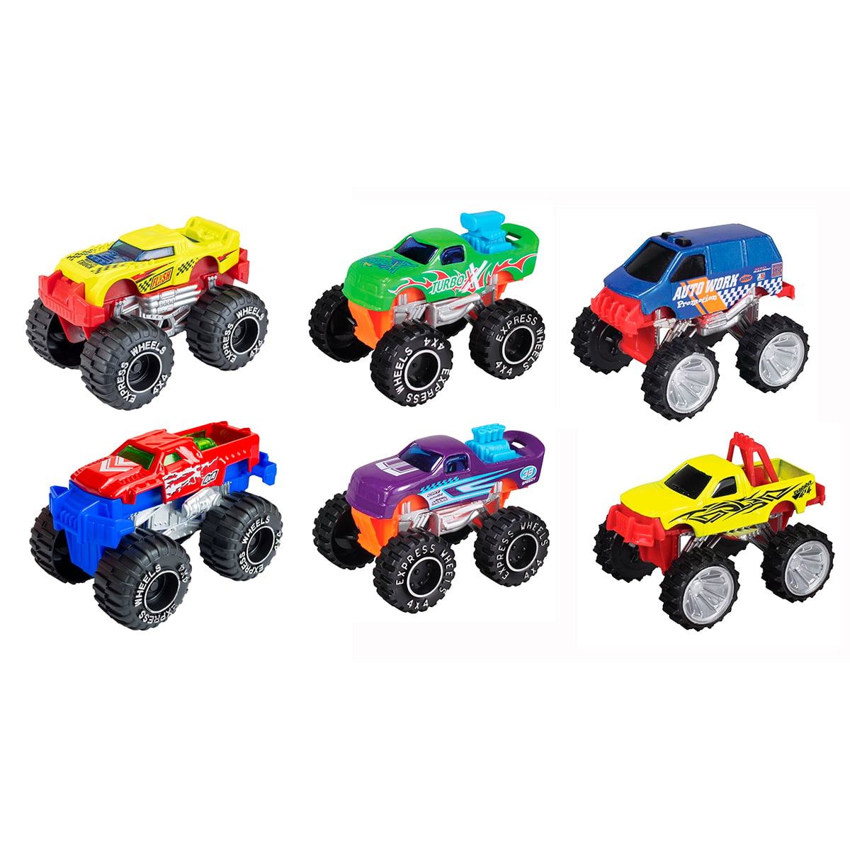 PACK 3 MONSTER TRUCK DE JUGUETE – VEHÍCULOS EN MINIATURA PARA NIÑOS (SURTIDO) - 2