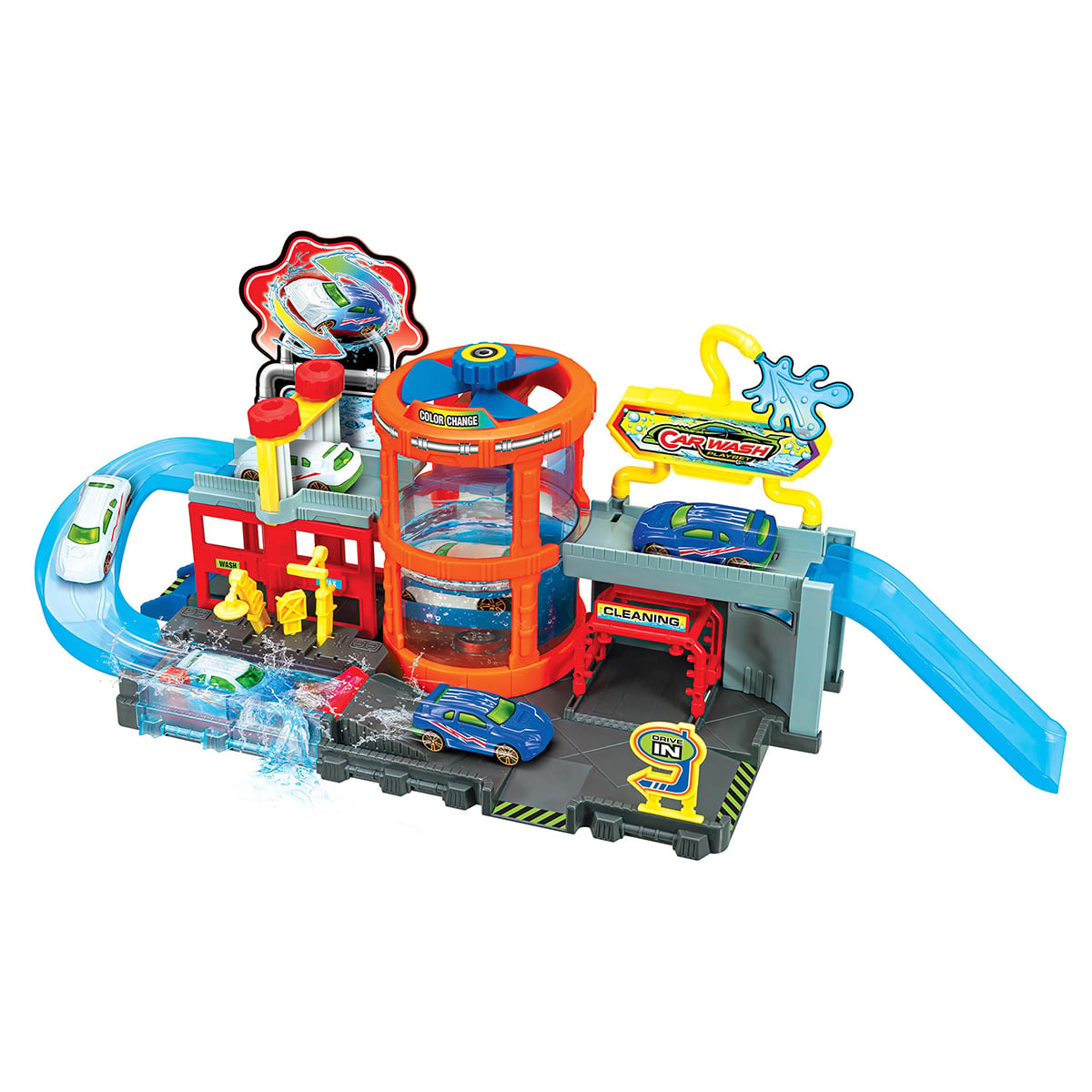 LAVADERO DE AUTOS MÁGICO – PLAYSET CON CAMBIO DE COLOR PARA NIÑOS - 1
