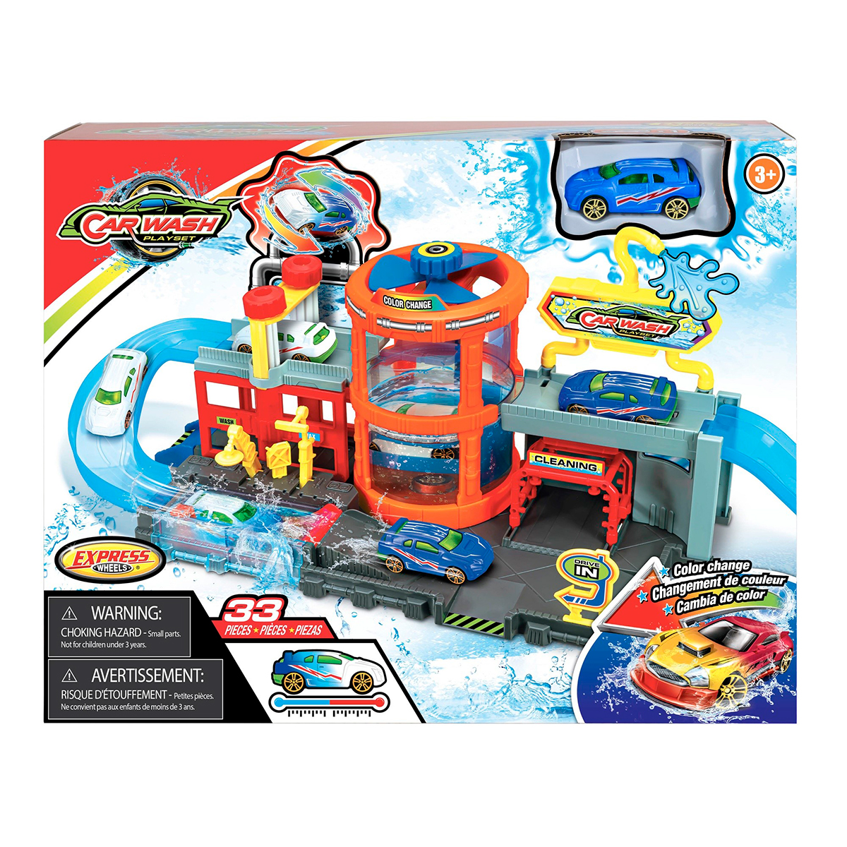 LAVADERO DE AUTOS MÁGICO – PLAYSET CON CAMBIO DE COLOR PARA NIÑOS - 6