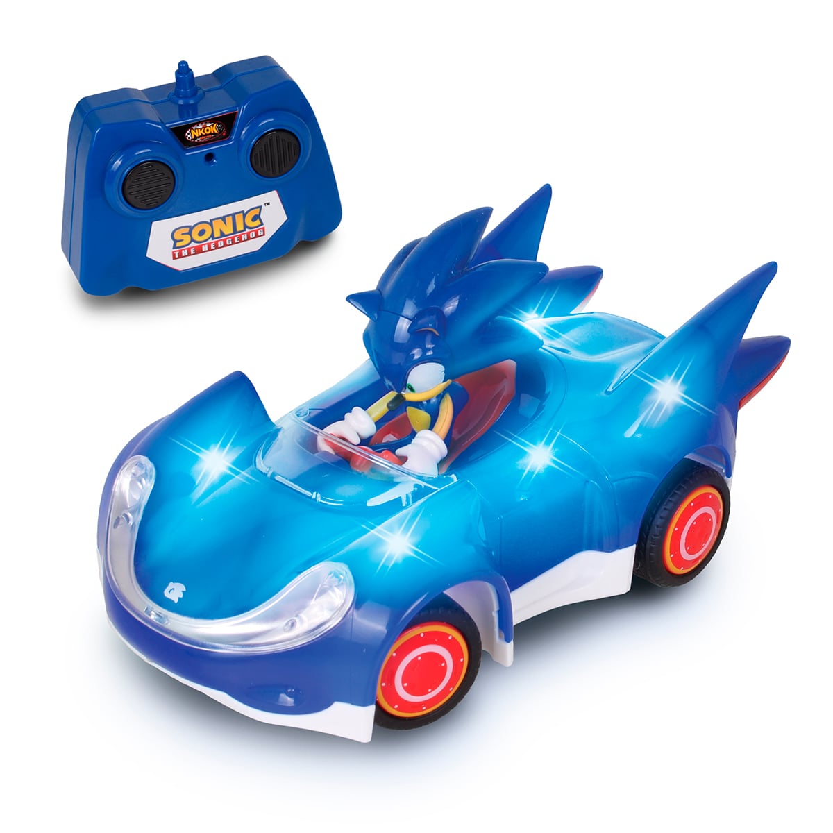 AUTO DE JUGUETE DE SONIC A CONTROL REMOTO GLOW RACER - 3