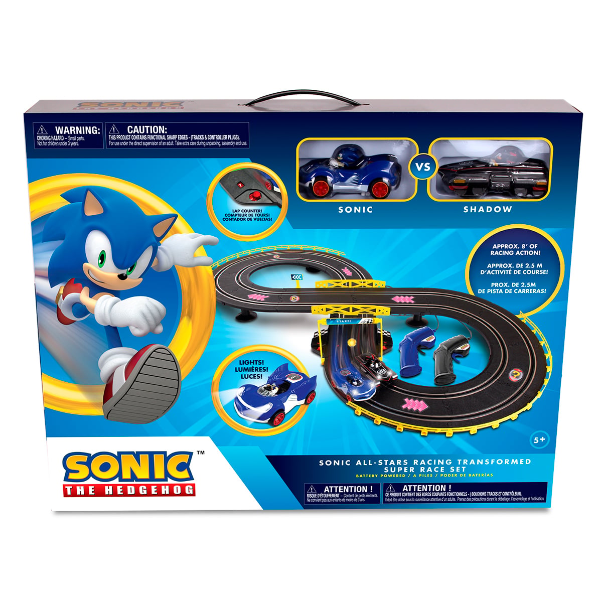 PISTA DE CARRERAS PARA AUTOS DE JUEGUETE DE SONIC VS SHADOW 8FT - 2
