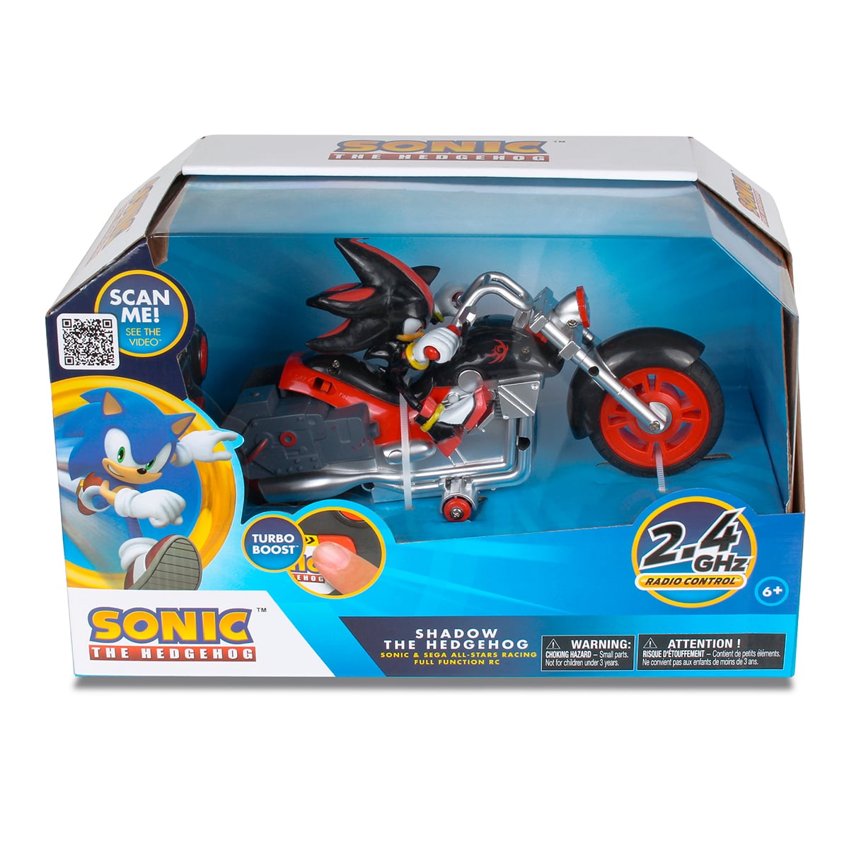 AUTO DE JUGUETE DE SONIC SHADOW A CONTROL REMOTO MOTOCICLETA CON LUCES - 2