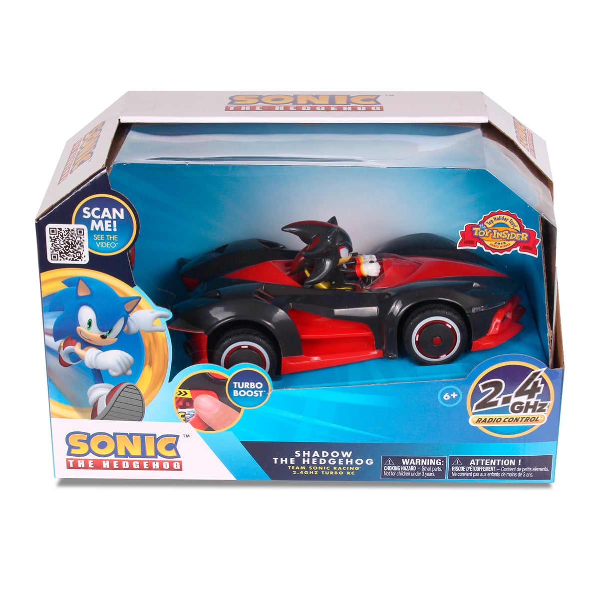 AUTO DE JUGUETE DE SONIC SHADOW A CONTROL REMOTO 2.4GHZ CON MODO TURBO - 1