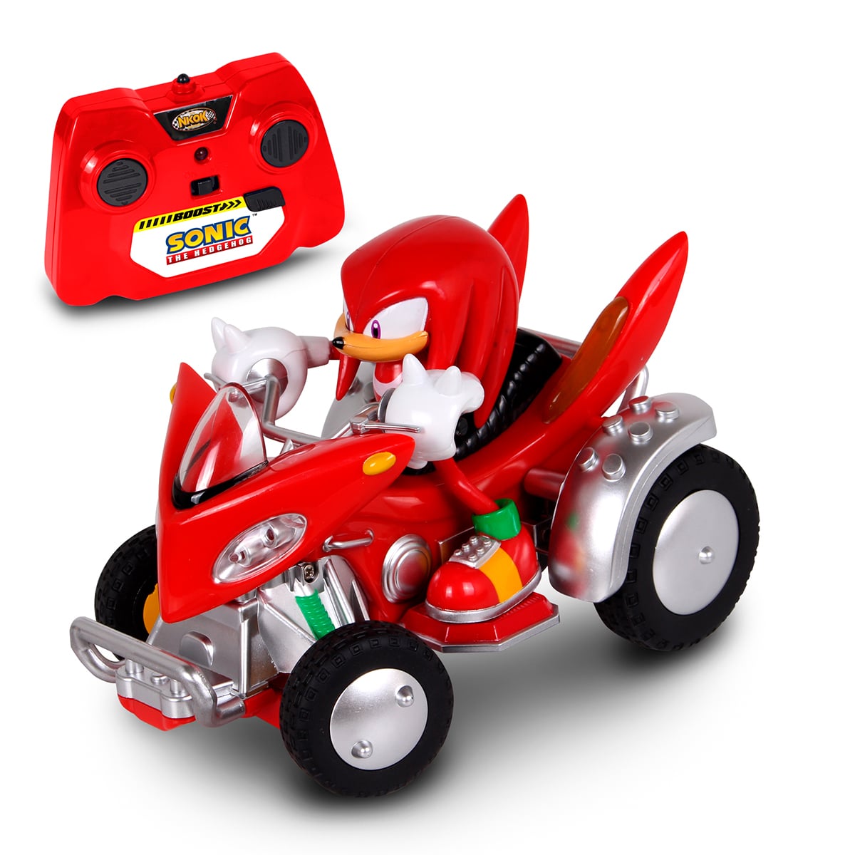 AUTO DE JUGUETE DE SONIC A CONTROL REMOTO KNUCKLES ATV CON LUCES - 1
