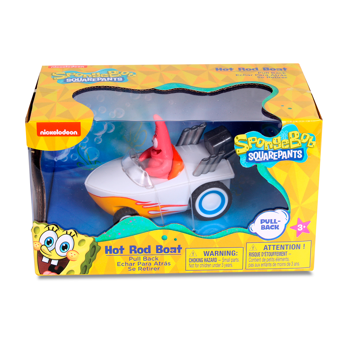 AUTO DE JUGUETE DE BOB ESPONJA PATRICIO RETROCESO AUTOMATICO LANCHA VELOZ - 2