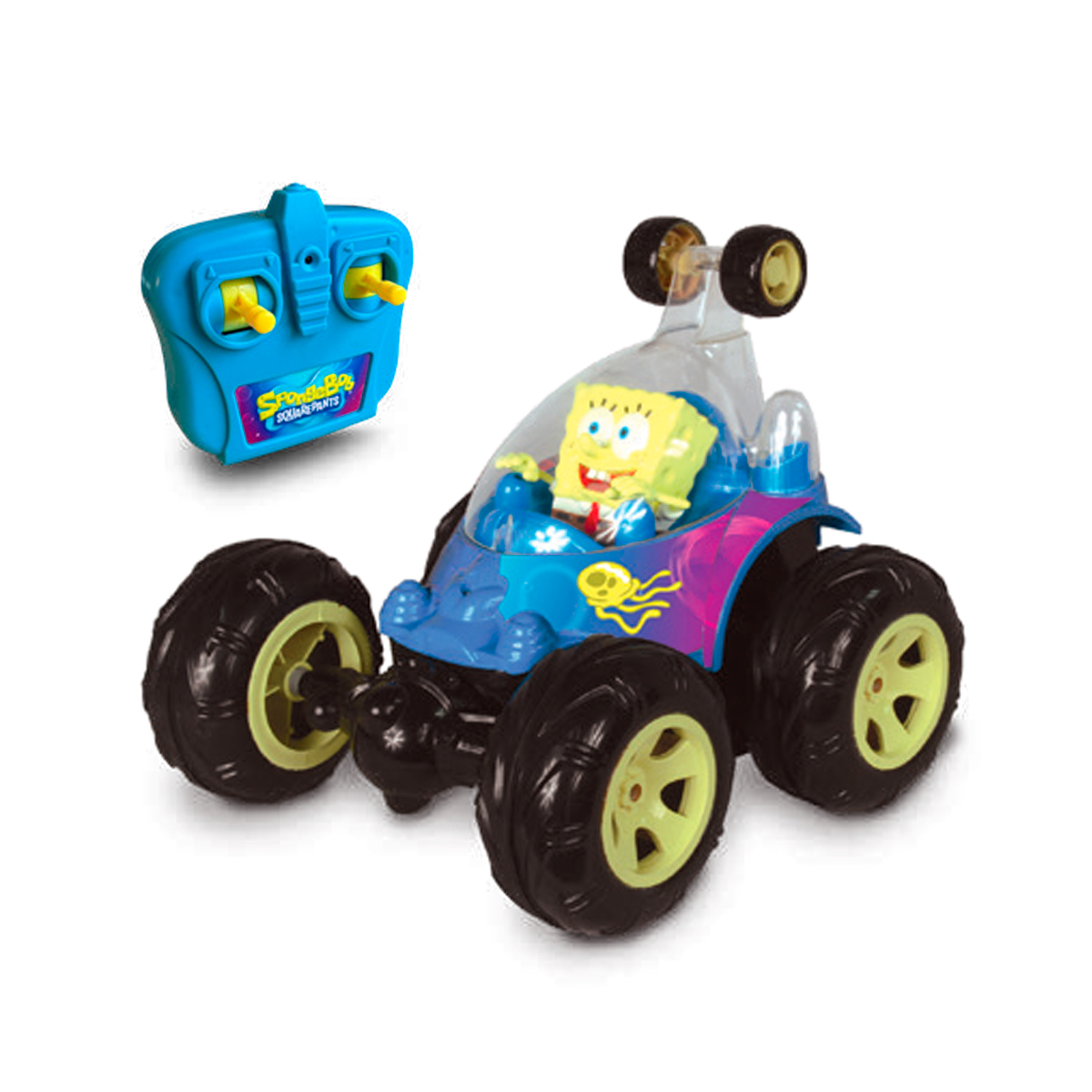 AUTO DE JUGUETE DE BOB ESPONJA A CONTROL REMOTO ACROBATA OCEANICO - 1