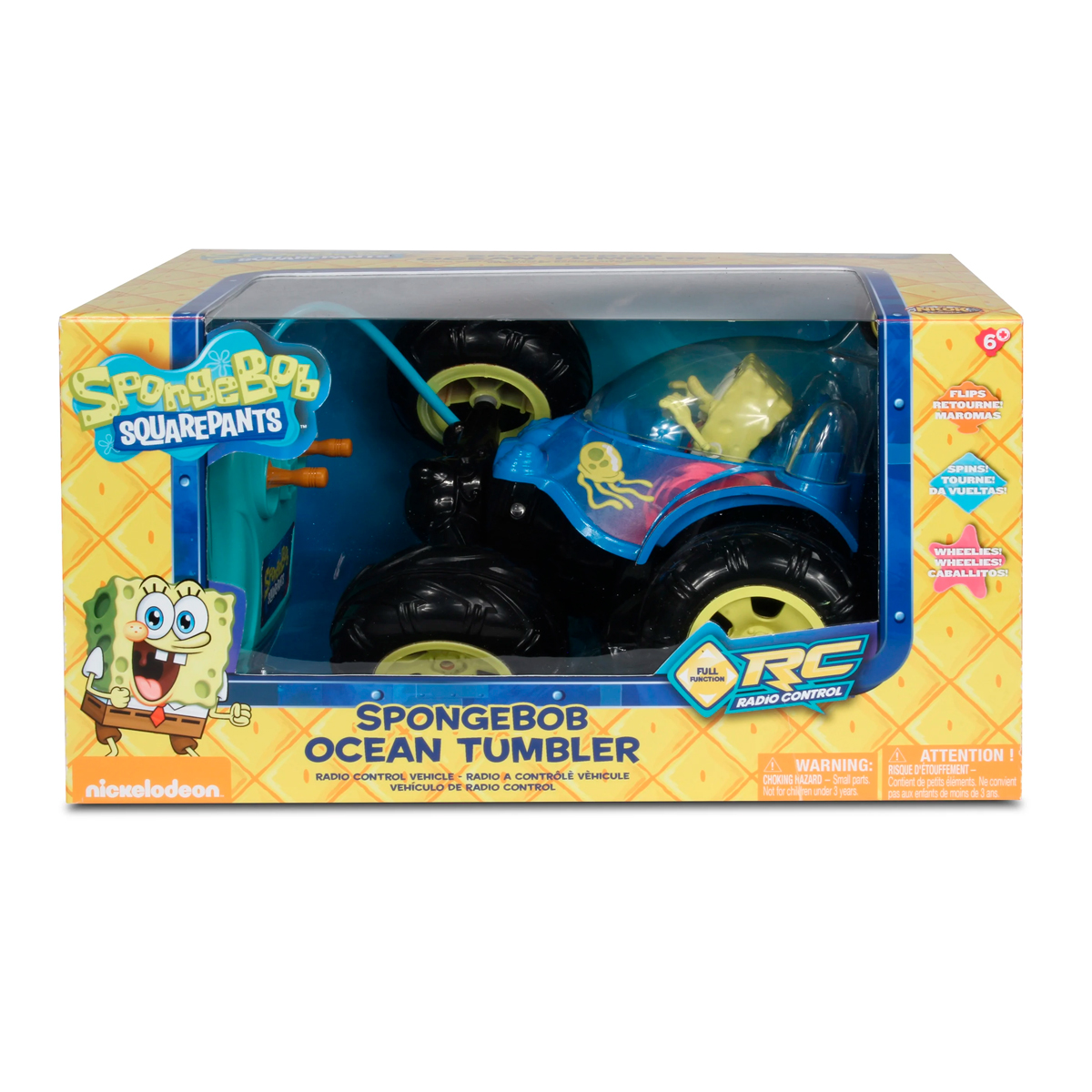 AUTO DE JUGUETE DE BOB ESPONJA A CONTROL REMOTO ACROBATA OCEANICO - 2