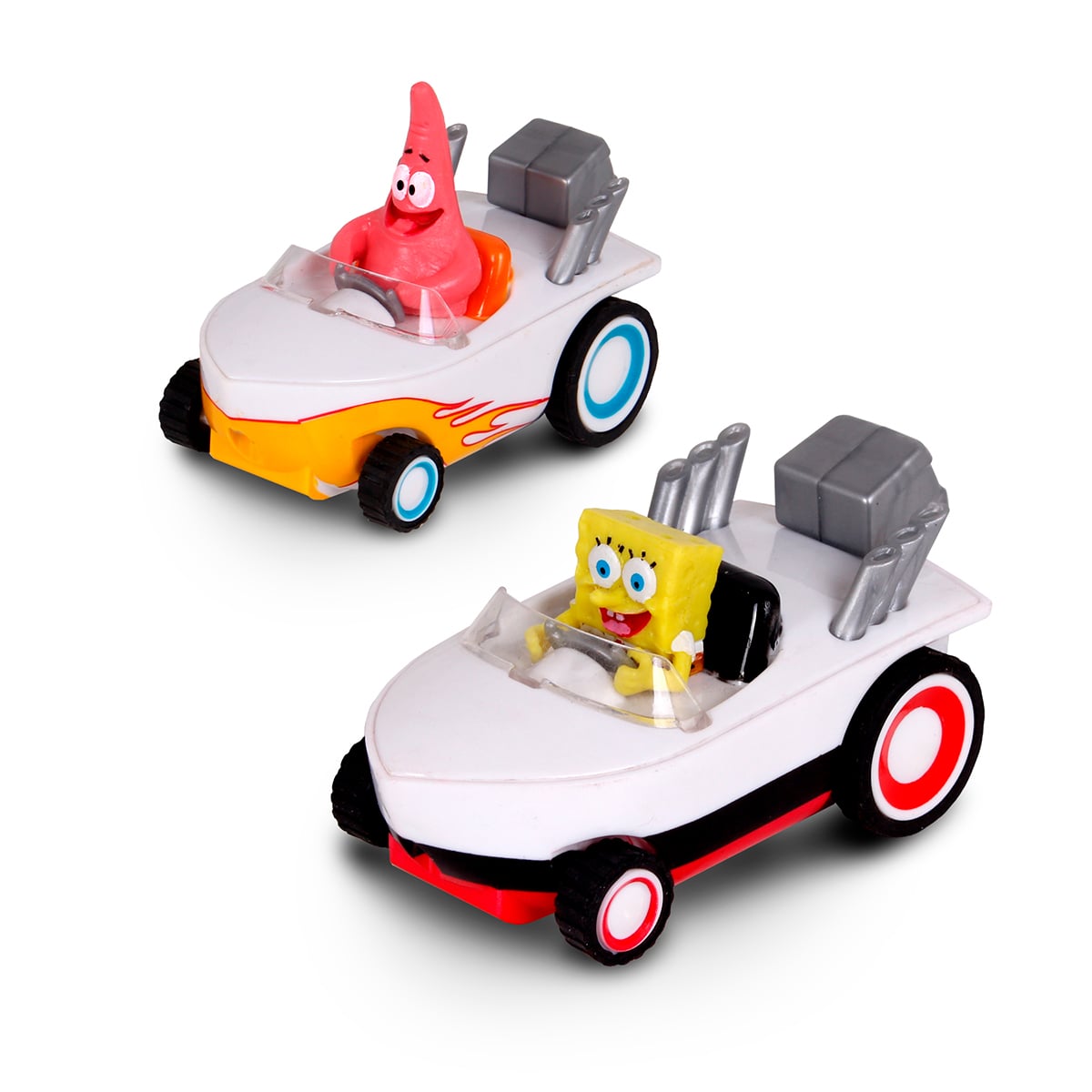 AUTO DE JUGUETE DE BOB ESPONJA Y PATRICIO LANCHAS (2 PACK) - 1