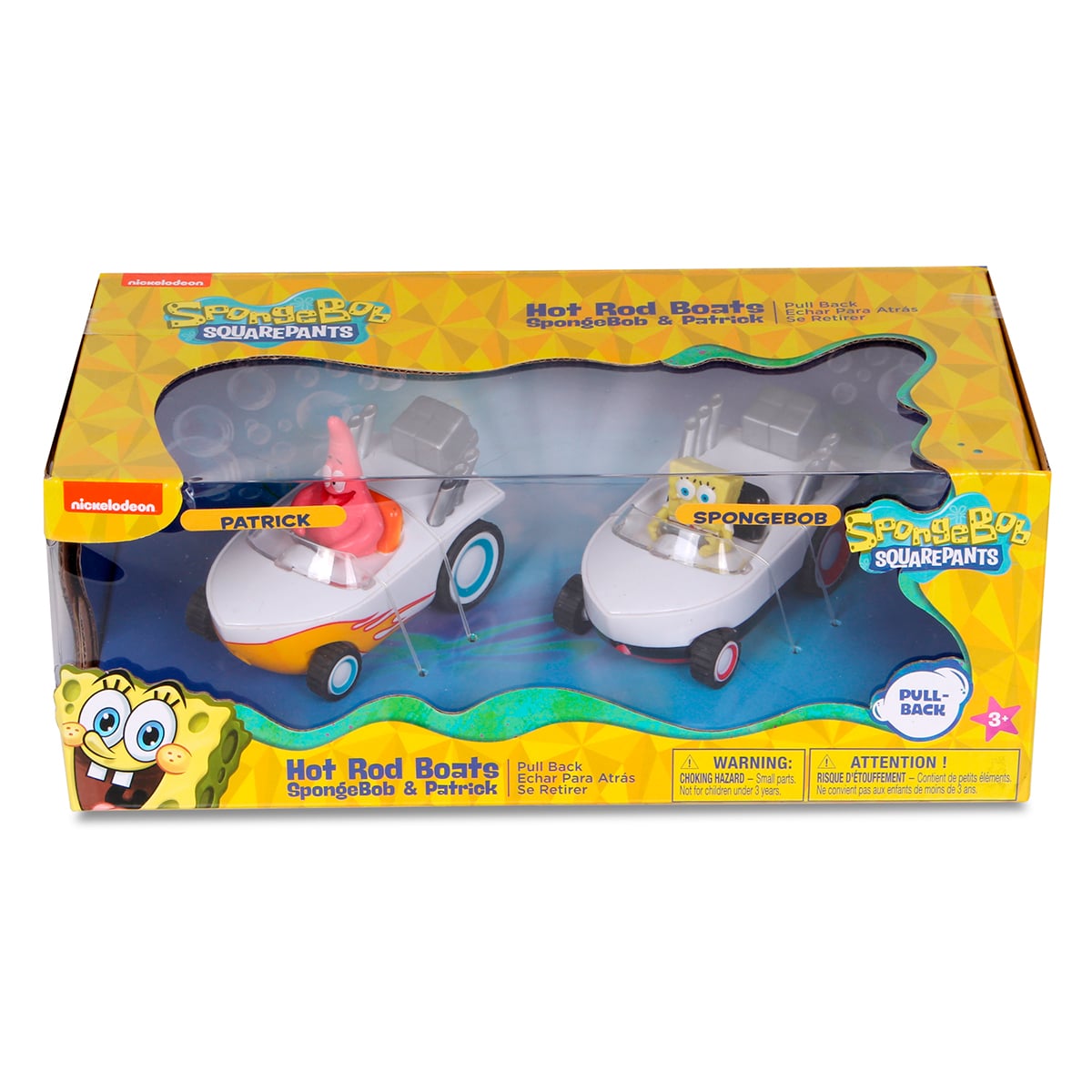 AUTO DE JUGUETE DE BOB ESPONJA Y PATRICIO LANCHAS (2 PACK) - 3