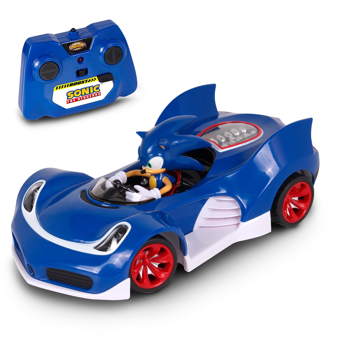 AUTO DE JUGUETE DE SONIC A CONTROL REMOTO MULTIFUNCION CON LUCES - 1