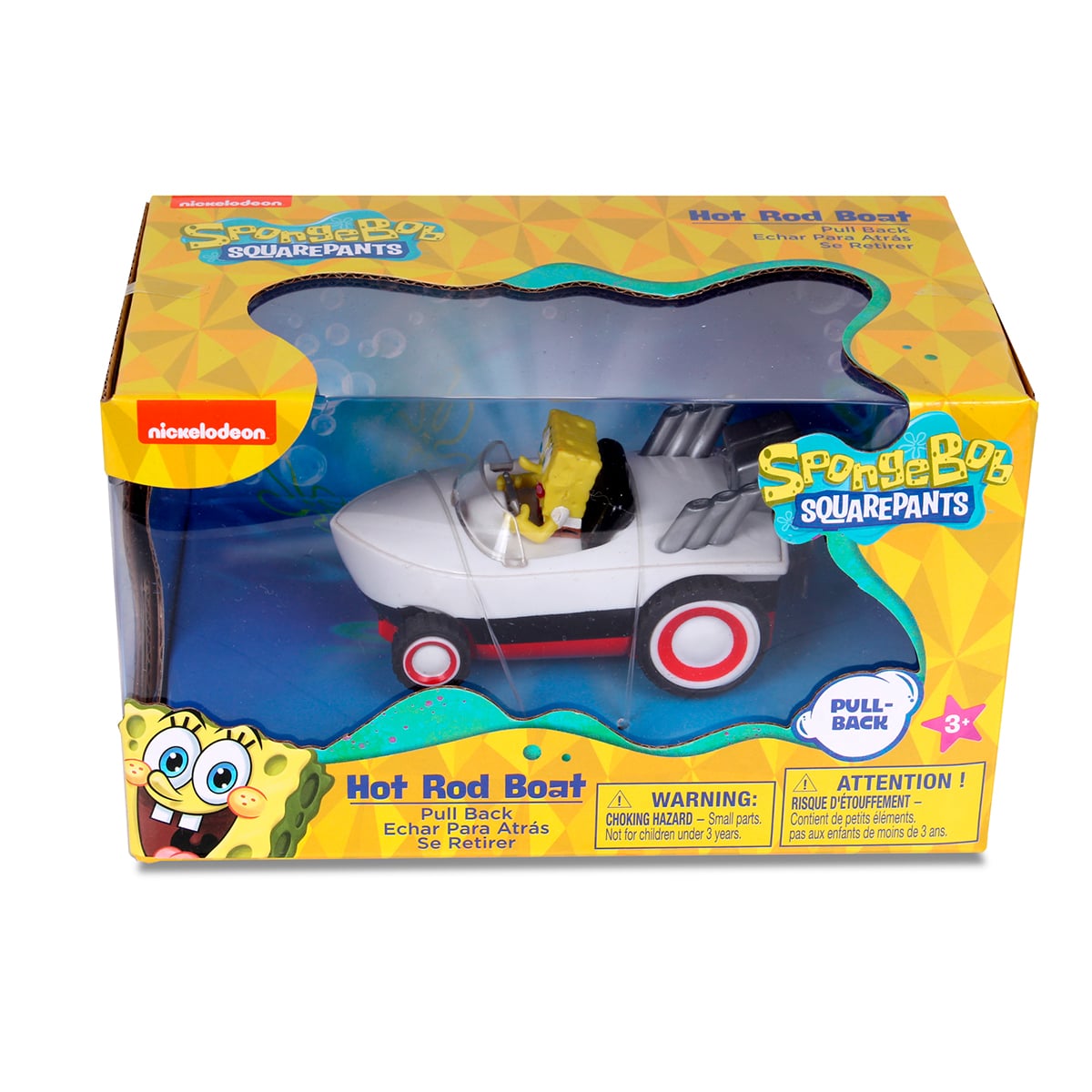 AUTO DE JUGUETE DE BOB ESPONJA RETROCESO AUTOMATICO LANCHA VELOZ - 2