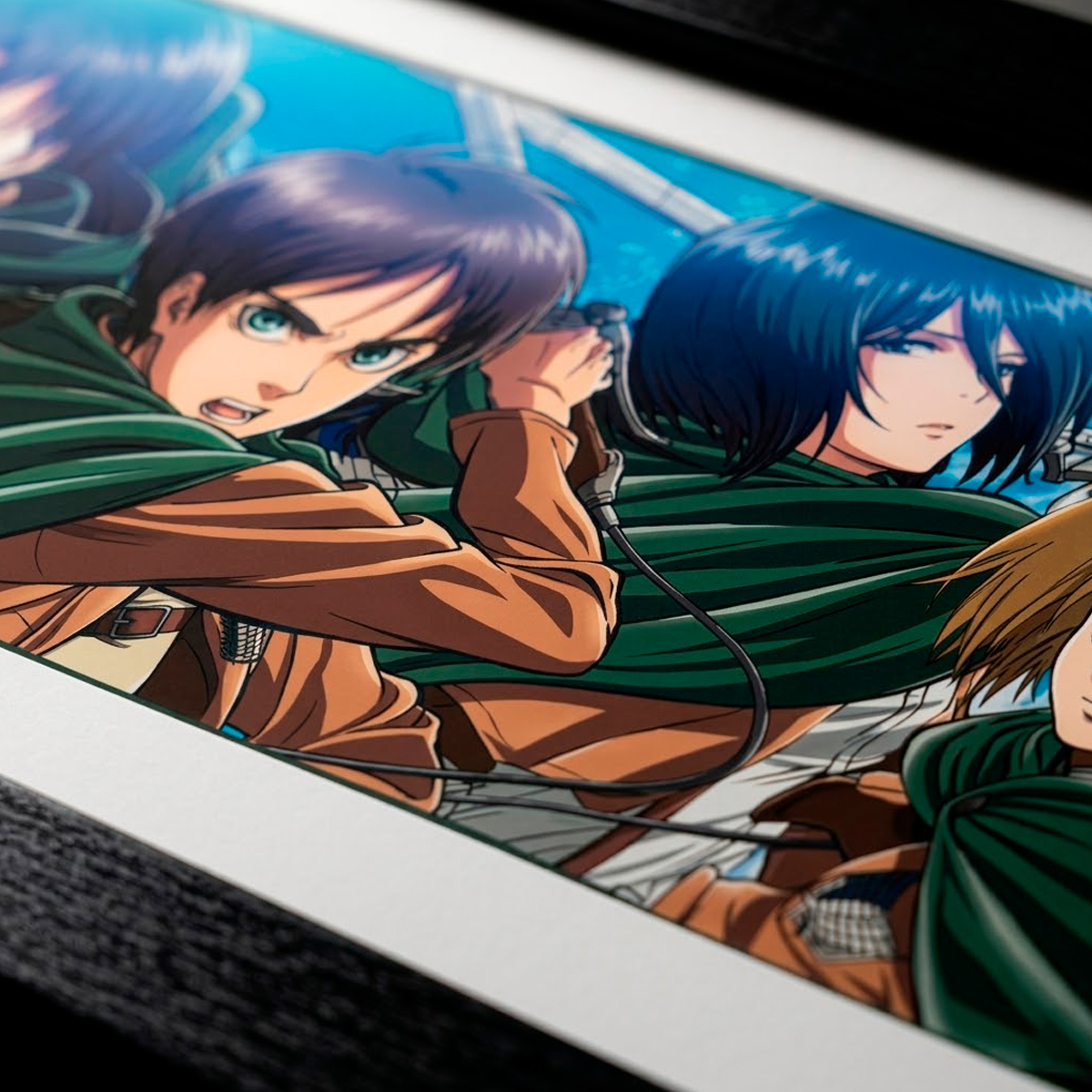 POSTER ENMARCADO DE ATTACK ON TITAN FIGHT SCENE - 3