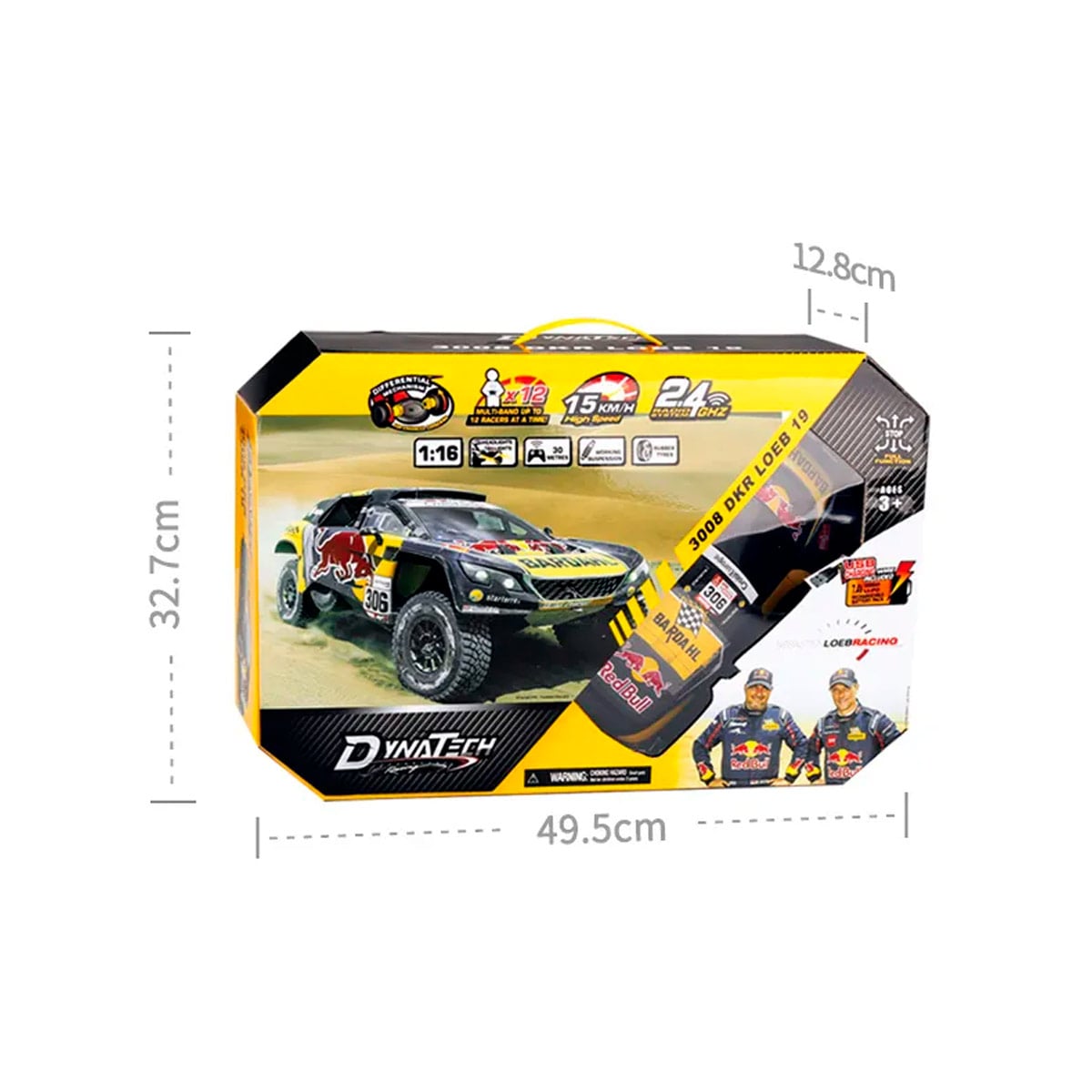 AUTO A CONTROL REMOTO PEUGEOT 3008 DKR LOEB 19-1/16-2.4G - 3