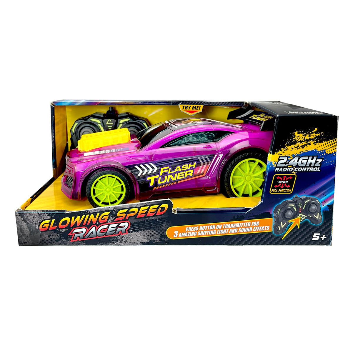 AUTO A CONTROL REMOTO 24GHZ ESCALA 1 18 SPEED RACER CON LUCES/SONIDO - 4