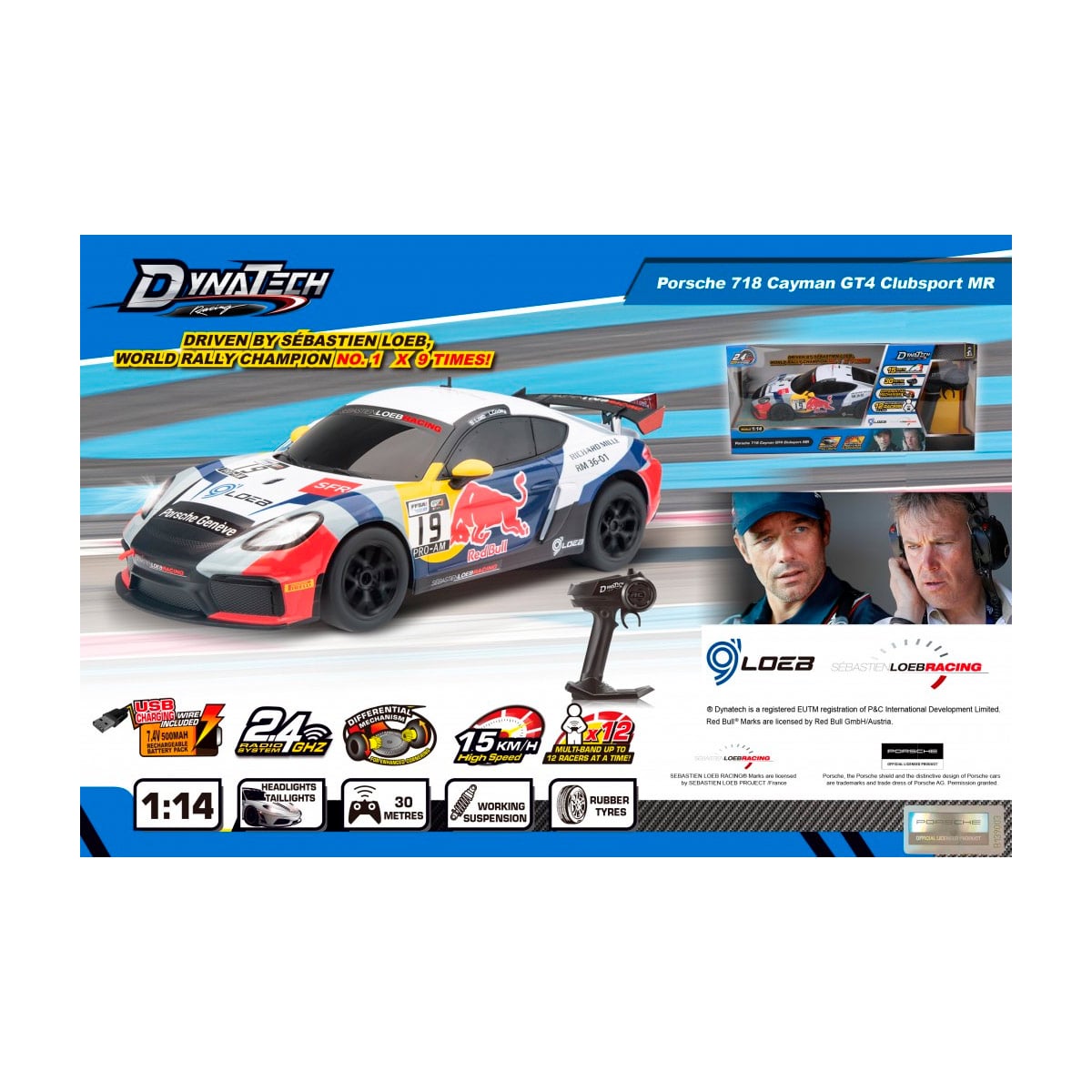 AUTO A CONTROL REMOTO PORSCHE 718 CAYMAN GT4 CLUBSPORT MR-1/14-2.4G - 2