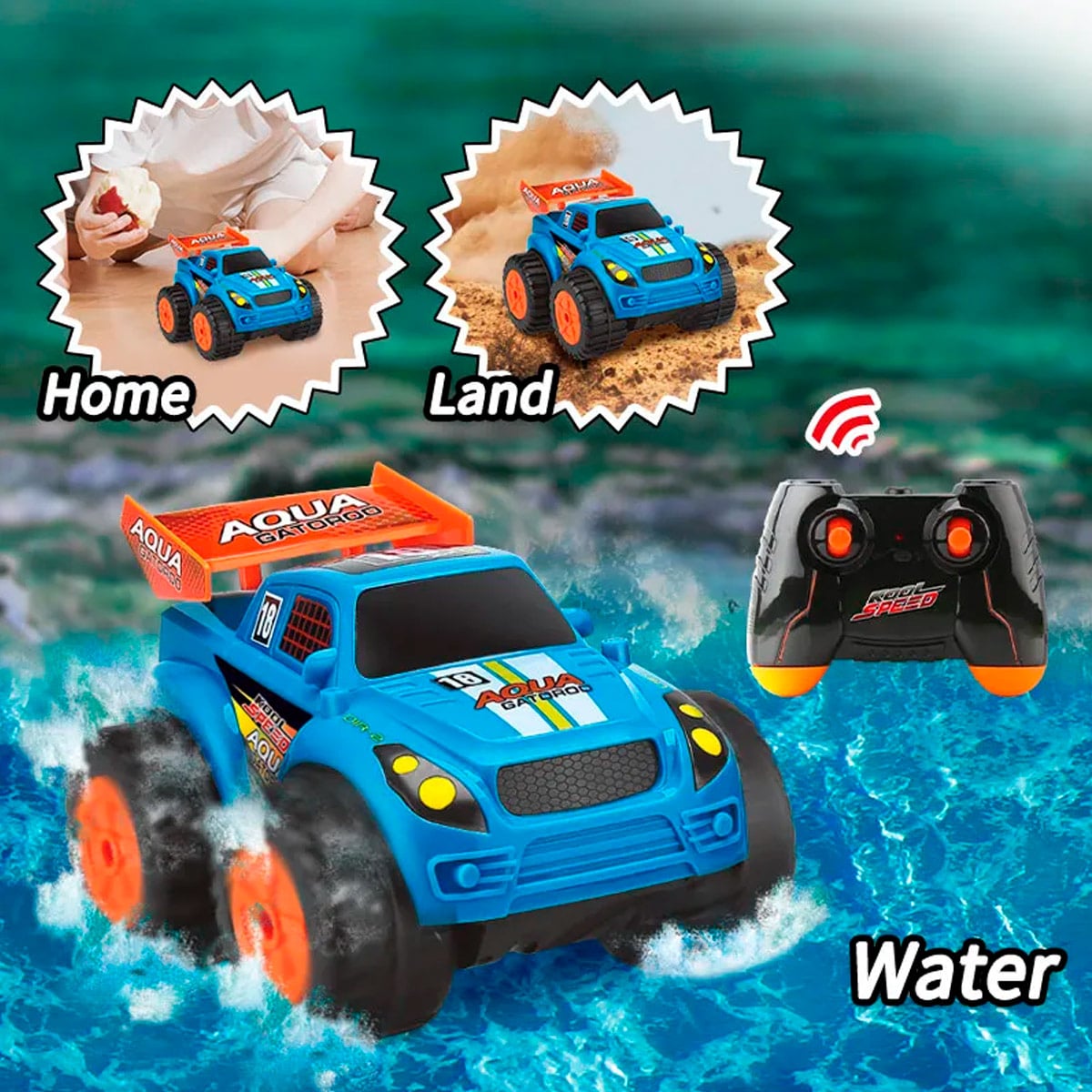 AUTO A CONTROL REMOTO AMPHIBOUS VEHICLE-19CM-2.4G - 2
