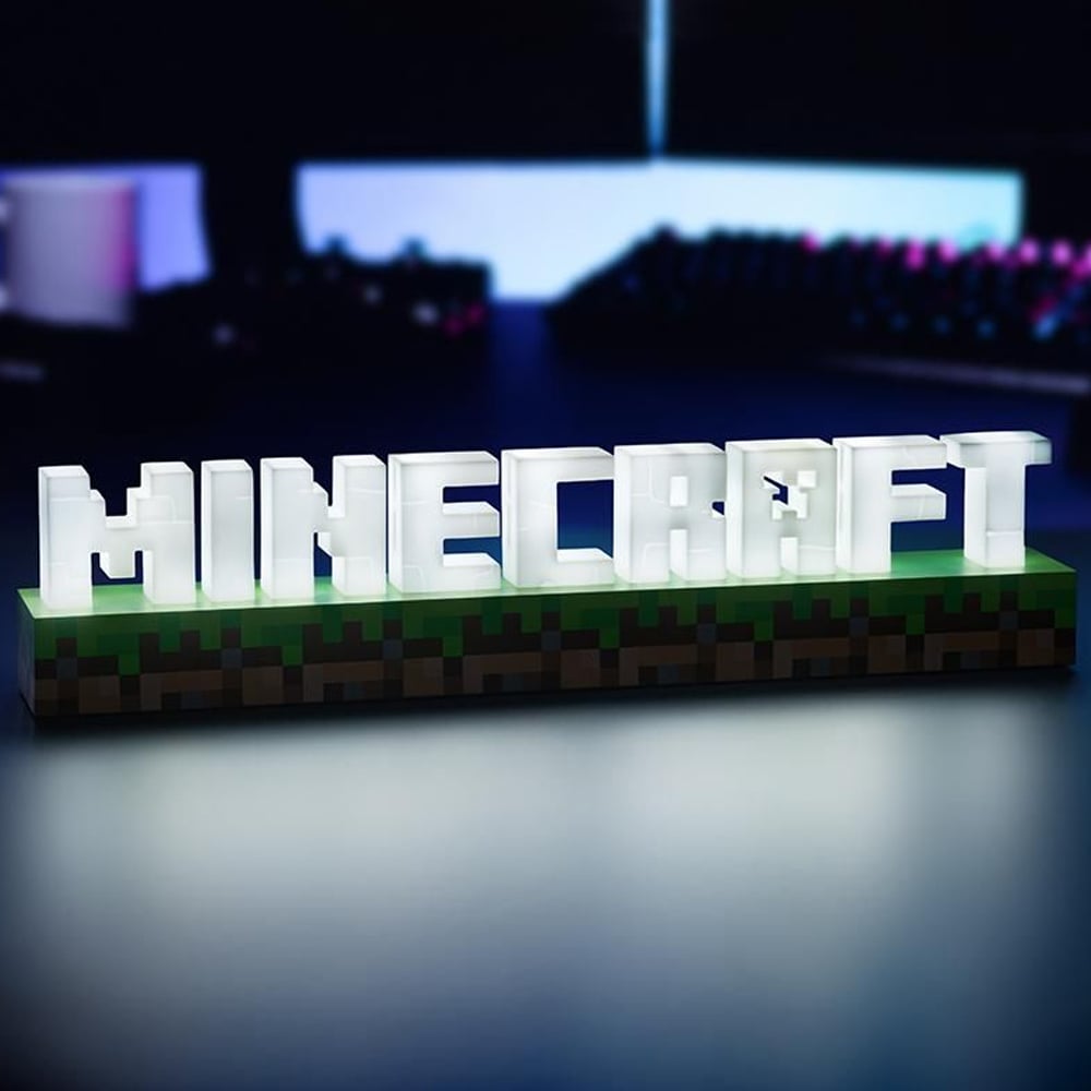 LAMPARA EN FORMA DE LOGO MINEGRAFT - 3