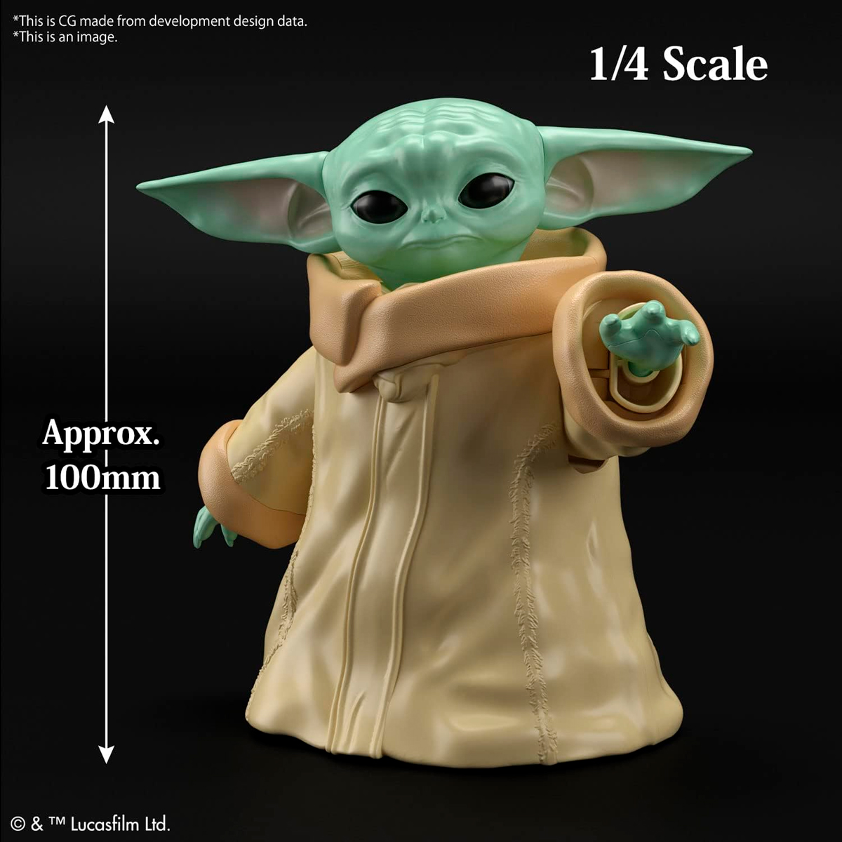 FIGURA MAQUETA MODELO GROGU MANDALORIAN STAR WARS 14 MASS - 4