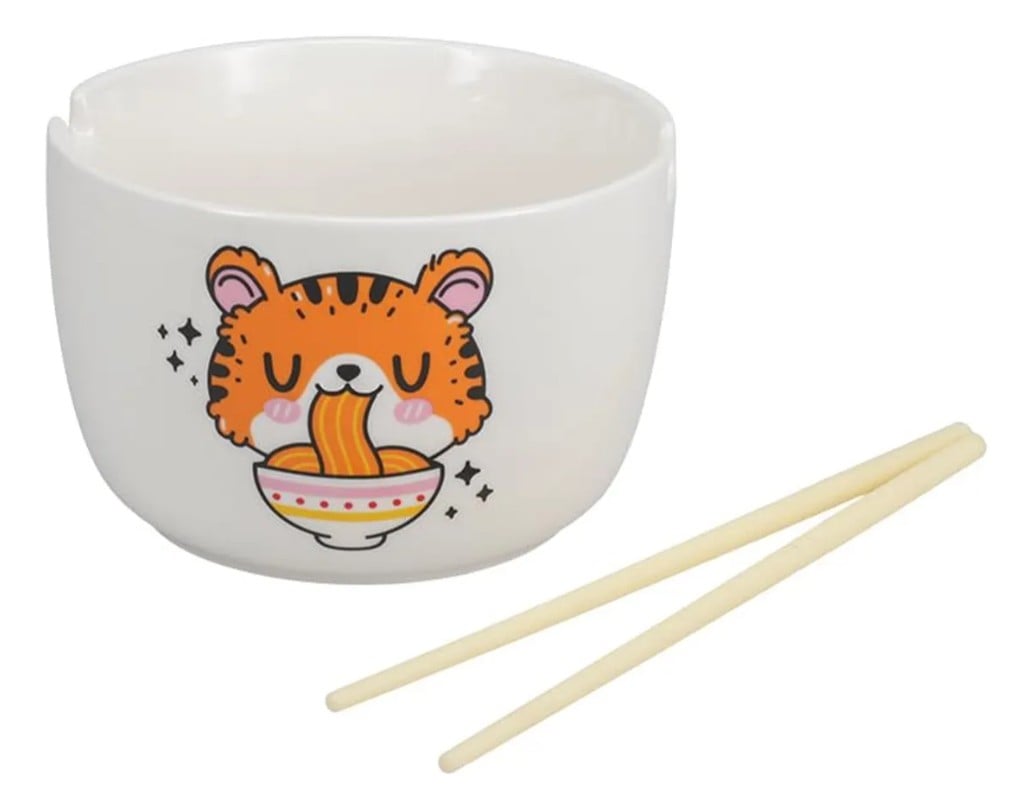 BOWL PARA SOPA CON PALILLOS RAMEN TIGER - 1