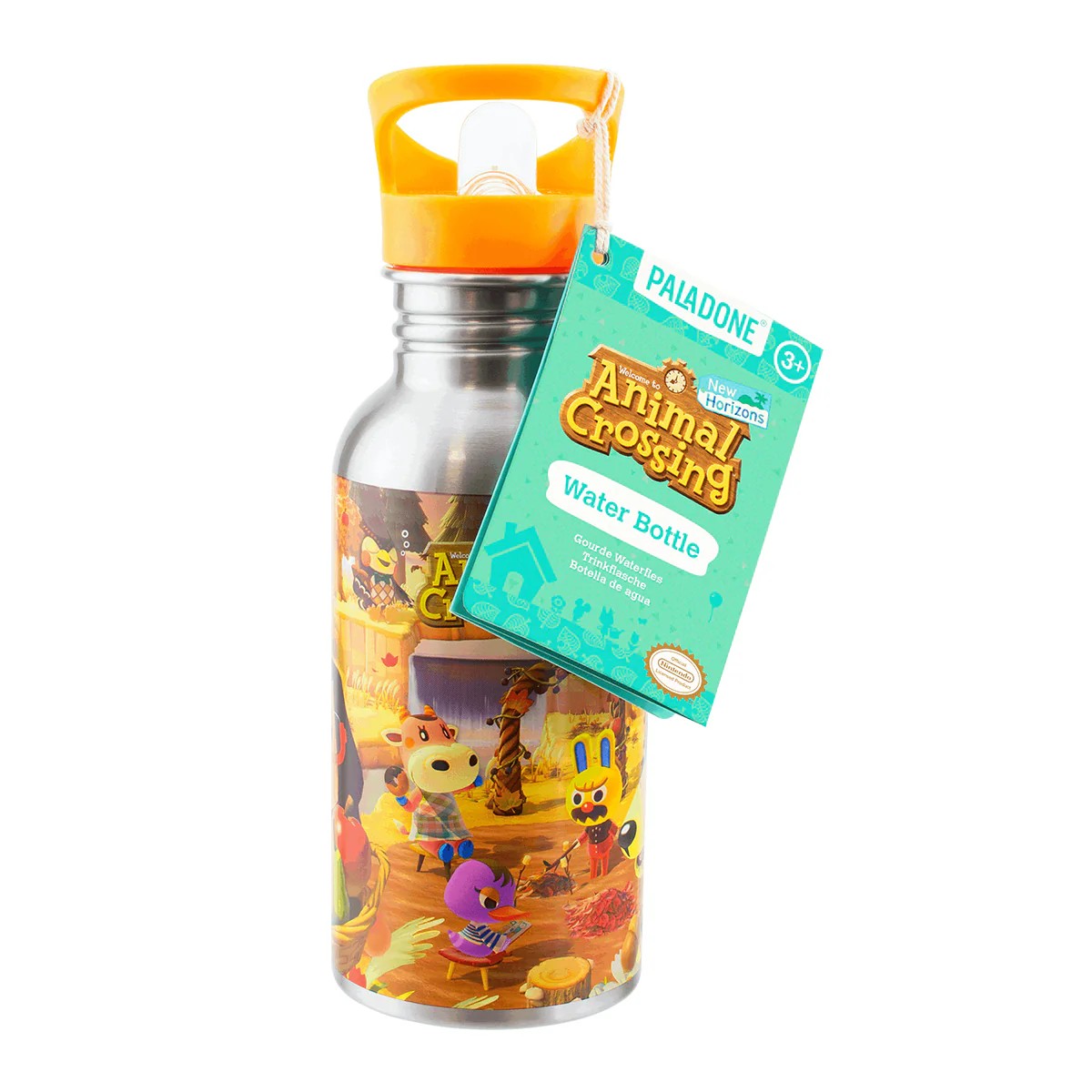 BOTELLA DE METAL ANIMAL CROSSING STRAW AUTUMN PALADONE - 1