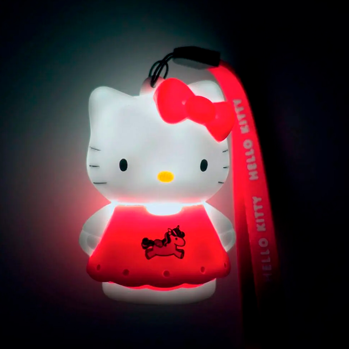 LUZ PORTATIL DE HELLO KITTY UNICORNIO CON LUZ Y CORREA DE MANO - 4
