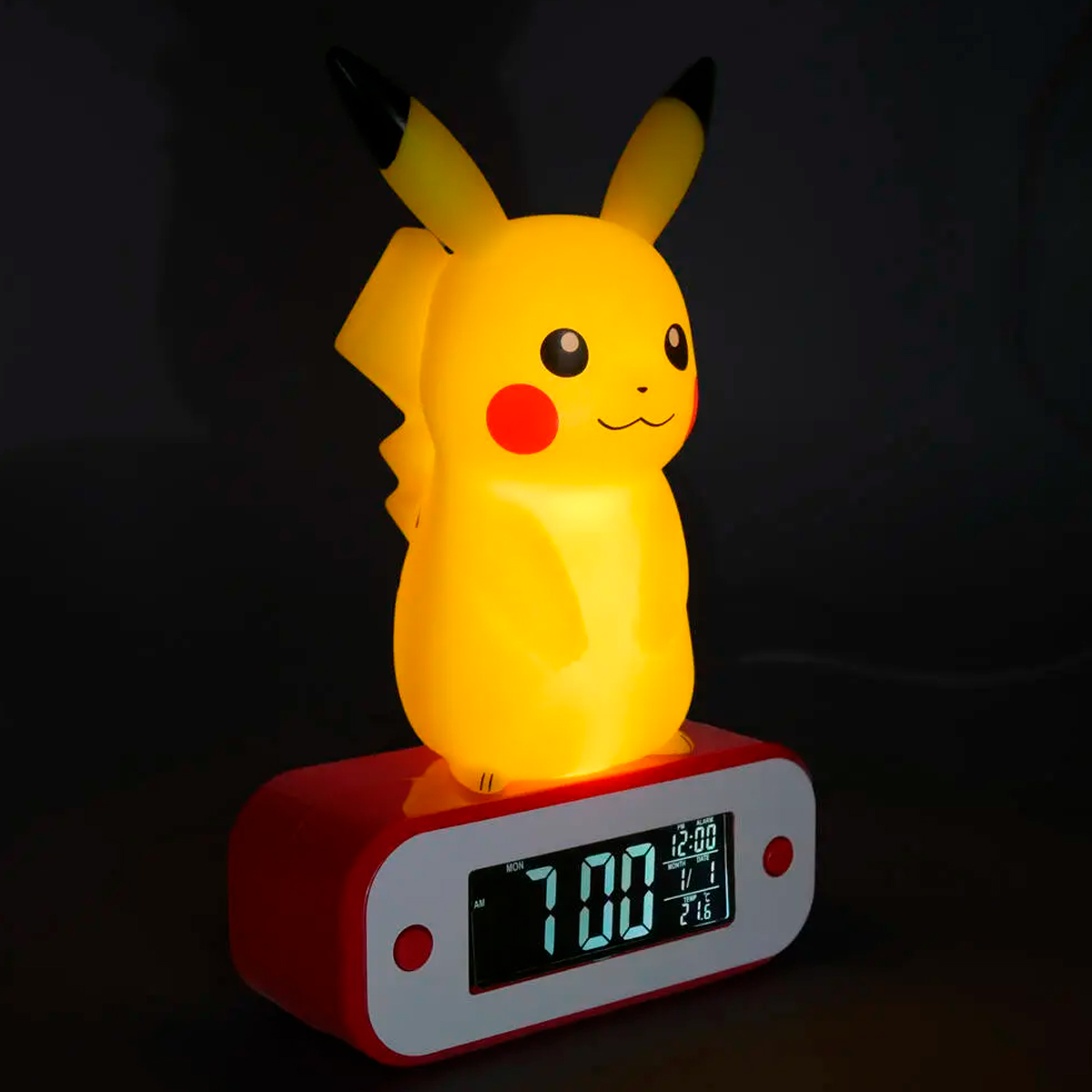 LUZ PORTATIL CON RELOJ DESPERTADOR DE PIKACHU - 4