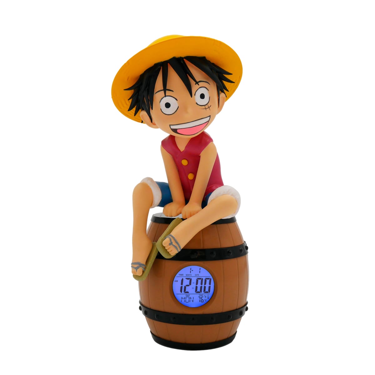RELOJ DESPERTADOR DE LUFFY EN BARRIL - 1