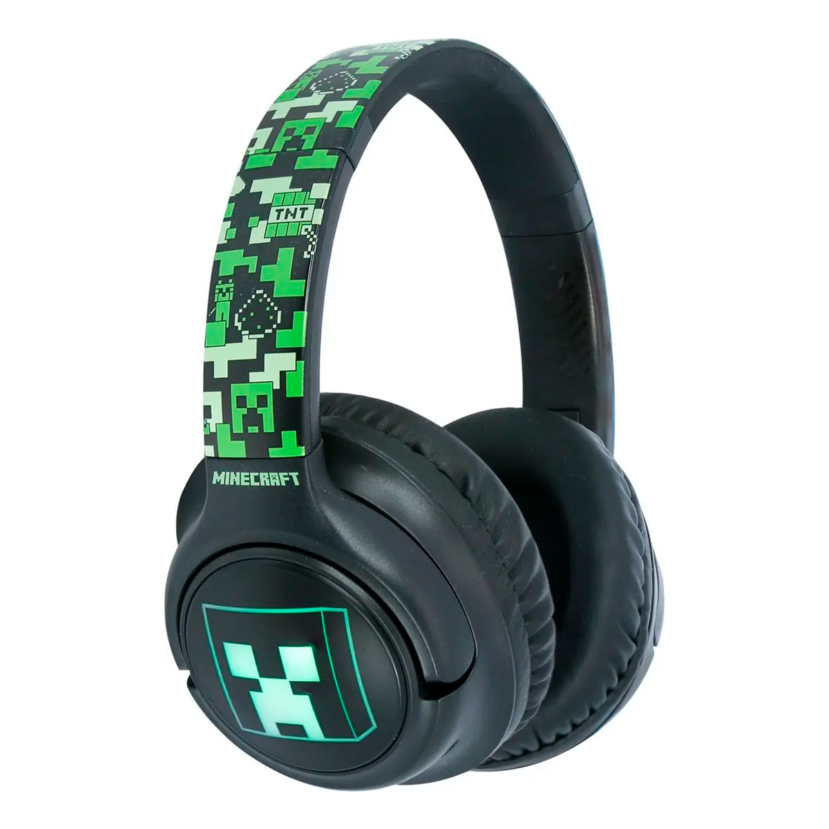 AUDIFONOS BLUETOOTH MINECRAFT CON LUCES LED RGB - 1
