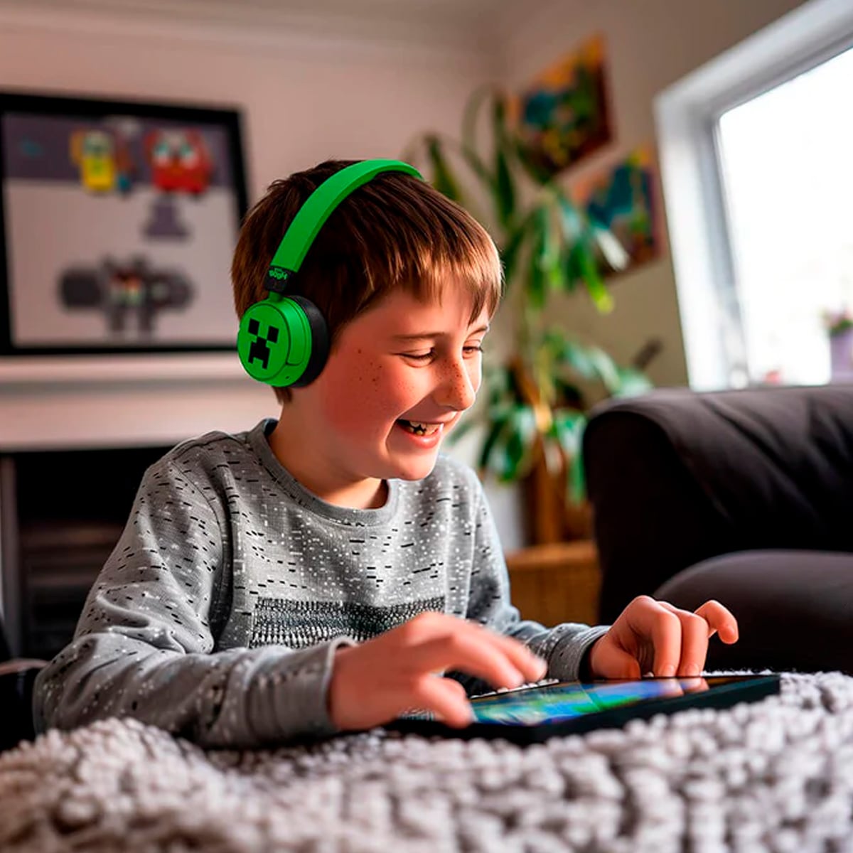 AUDIFONOS INALAMBRICOS MINECRAFT CREEPER VERDE - 2