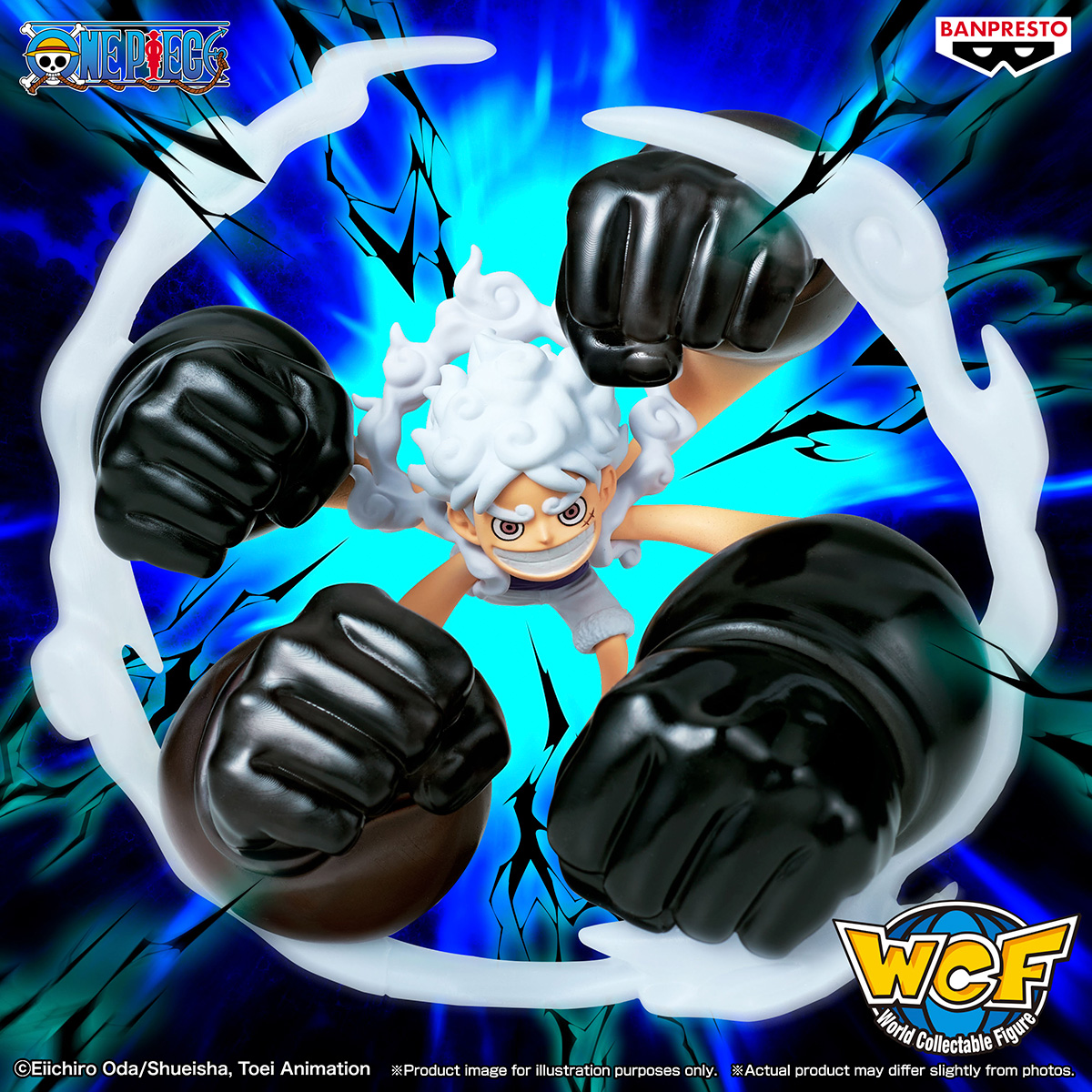 FIGURA BANDAI ONE PIECE WCF MONKEY D LUFFY GEAR5 DAWN GATLING - 2