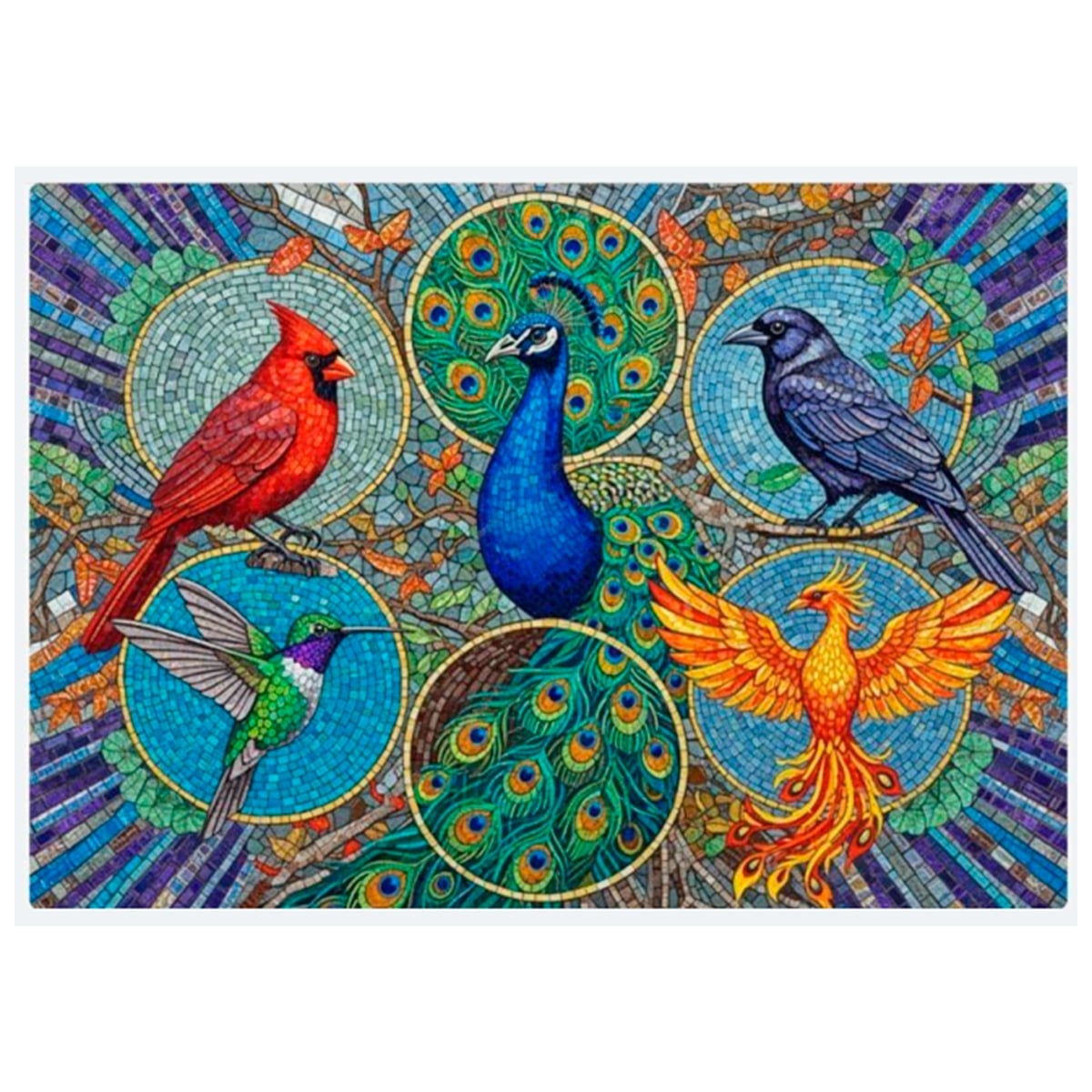 ROMPECABEZAS 1000 PCS FLIGHTS OF FANCY MOSAICO DE PAJAROS - 1
