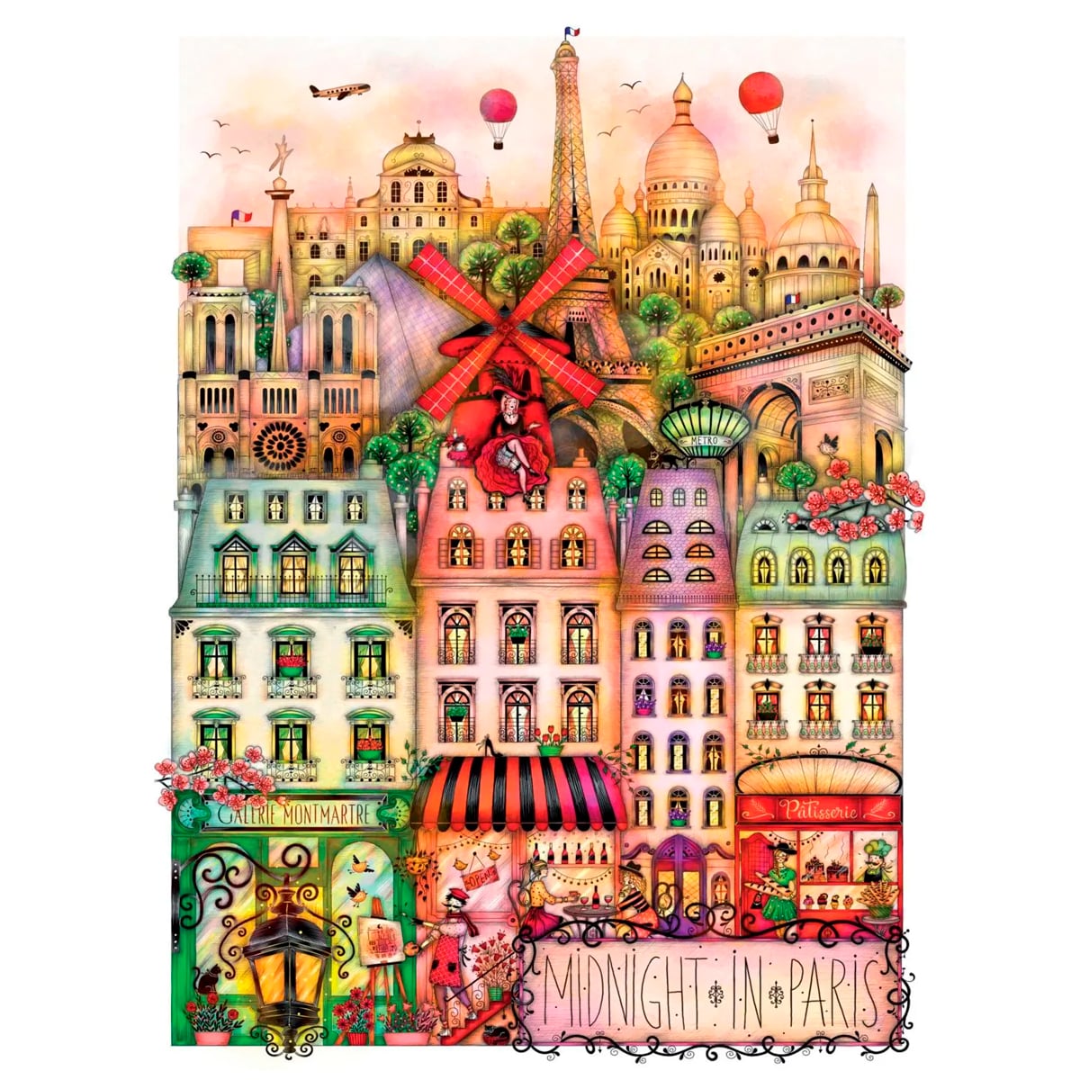 ROMPECABEZAS 1000 PCS MADALINA TANTAREANU MEDIANOCHE EN PARIS - 3