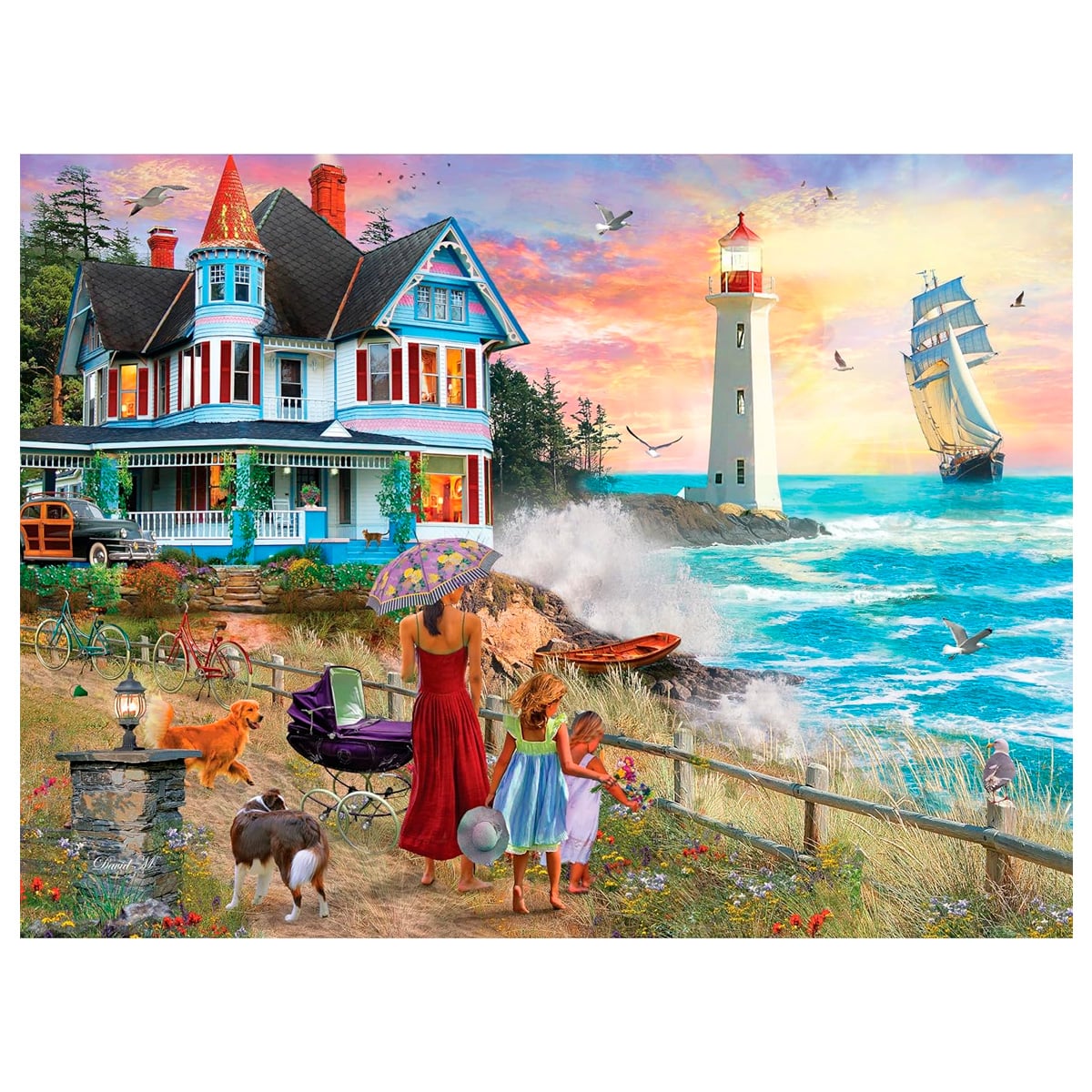 ROMPECABEZAS 550 PCS DAVID MACLEAN RECOGIENDO FLORES SILVESTRES - 3