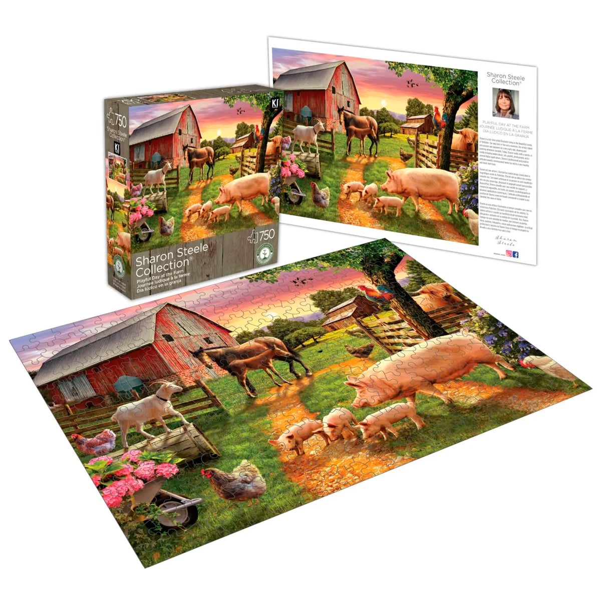ROMPECABEZAS 750 PCS SHARON STEELE DIA DE JUEGO EN LA GRANJA - 1