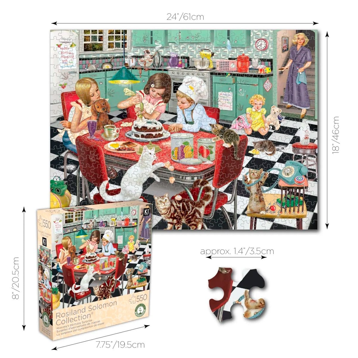 ROMPECABEZAS 550 PCS ROSILAND SOLOMON SORPRESA DE CUMPLEAÑOS DE MAMA - 3