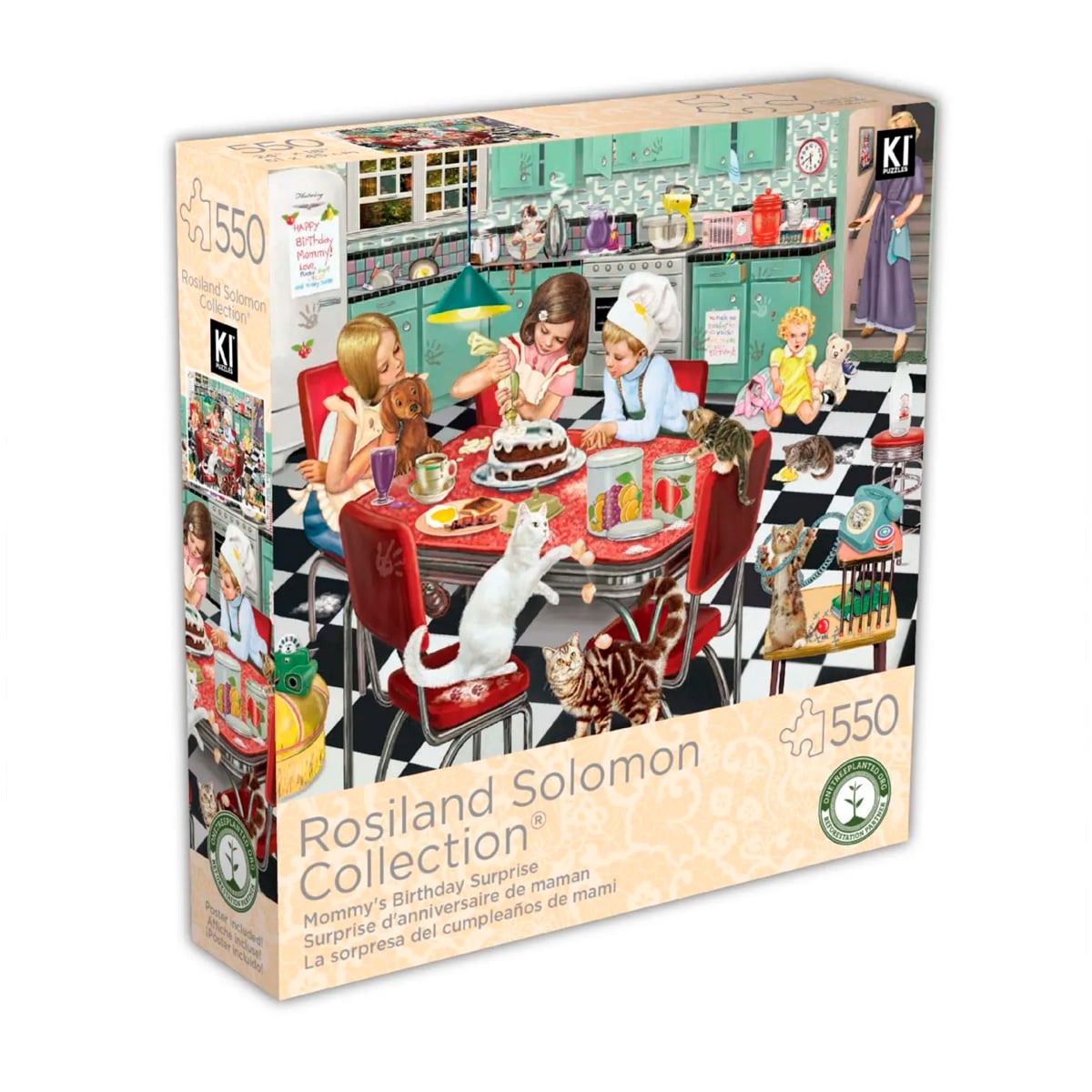 ROMPECABEZAS 550 PCS ROSILAND SOLOMON SORPRESA DE CUMPLEAÑOS DE MAMA - 5