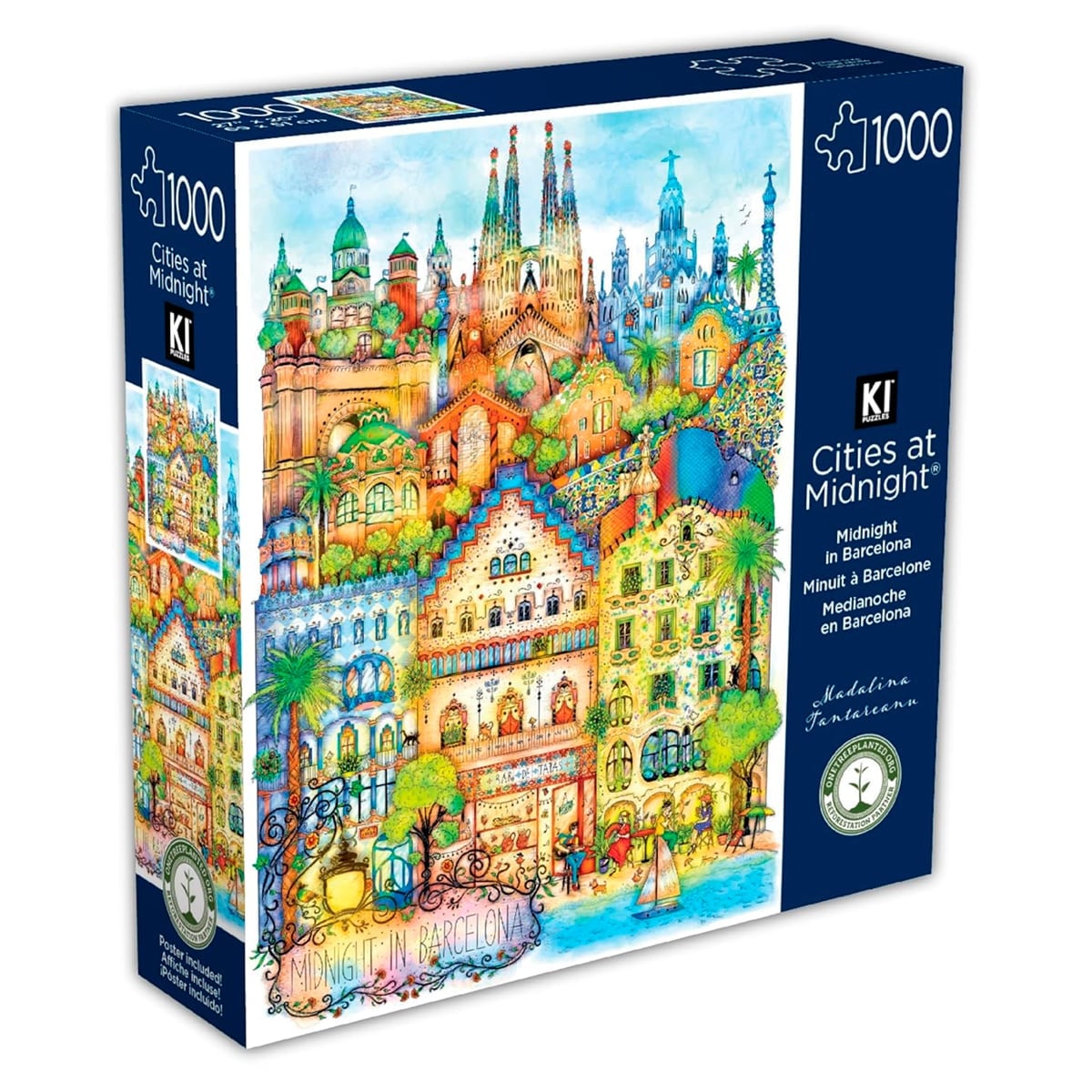 ROMPECABEZAS 1000 PCS MADALINA TANTAREANU MEDIANOCHE EN BARCELONA - 5