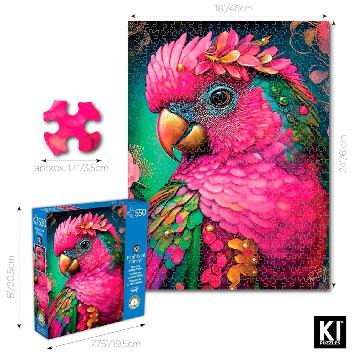 ROMPECABEZAS 550 PCS ROMANTZART AVIARIO DE LA REINA - PETRA - 1
