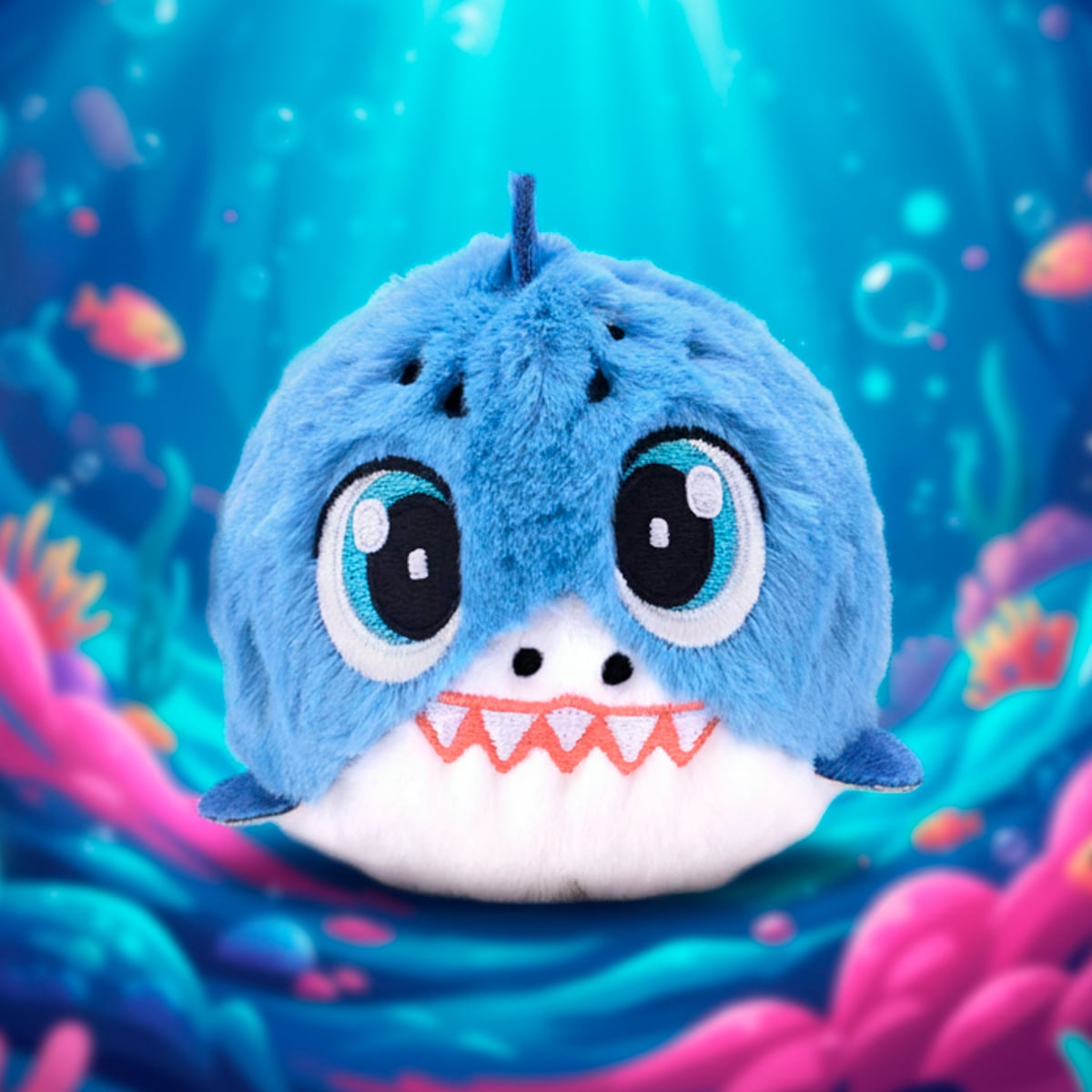 PELUCHE REBOTADOR BOUNCIBLES CHOMPY SHARK BLUE - 2