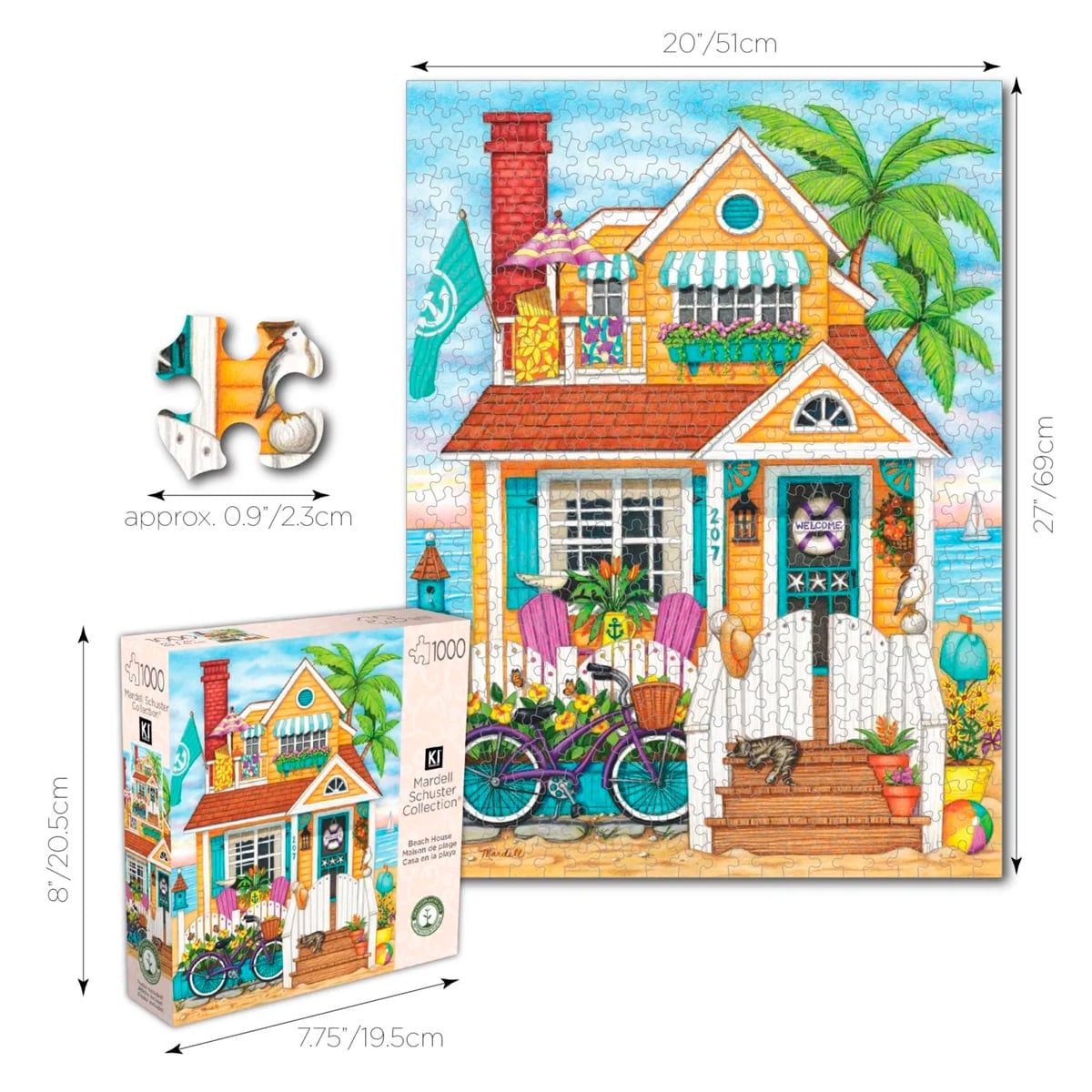 ROMPECABEZAS 1000 PCS MARDELL SCHUSTER CASA DE PLAYA - 4