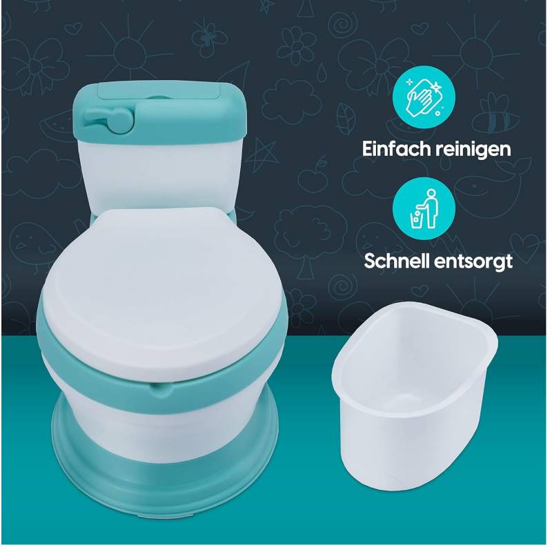 ASIENTO OEM PORTÁTIL ORINAL INODORO DE ENTRENAMIENTO AZUL PARA NIÑOS - 3
