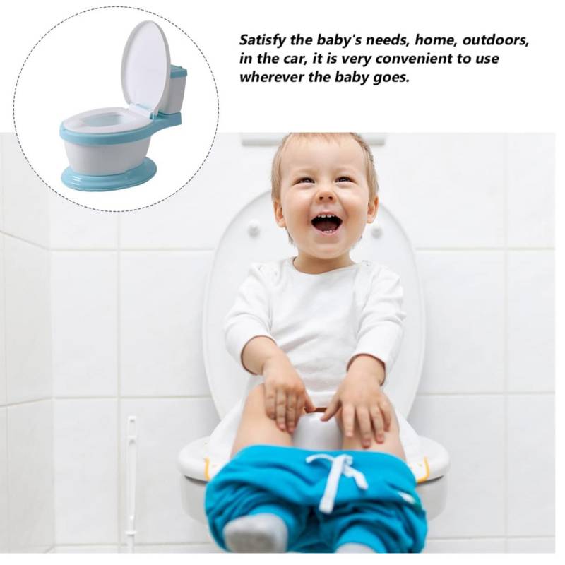 ASIENTO OEM PORTÁTIL ORINAL INODORO DE ENTRENAMIENTO AZUL PARA NIÑOS - 4