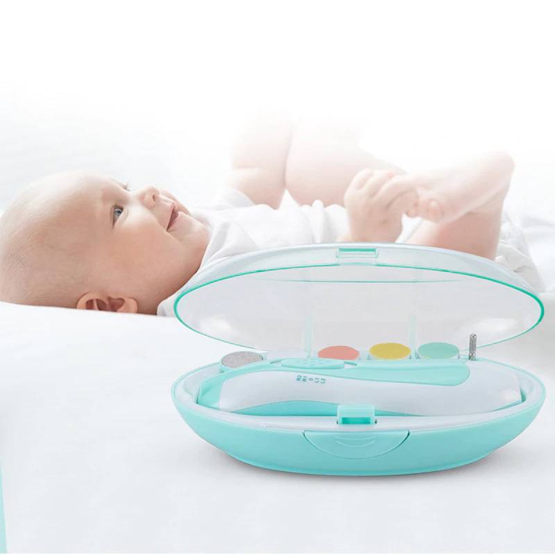 KIT DE MANICURA CORTAÚÑAS PARA BEBÉS JUEGO CORTAÚÑAS BABY COLOR CELESTE - 1
