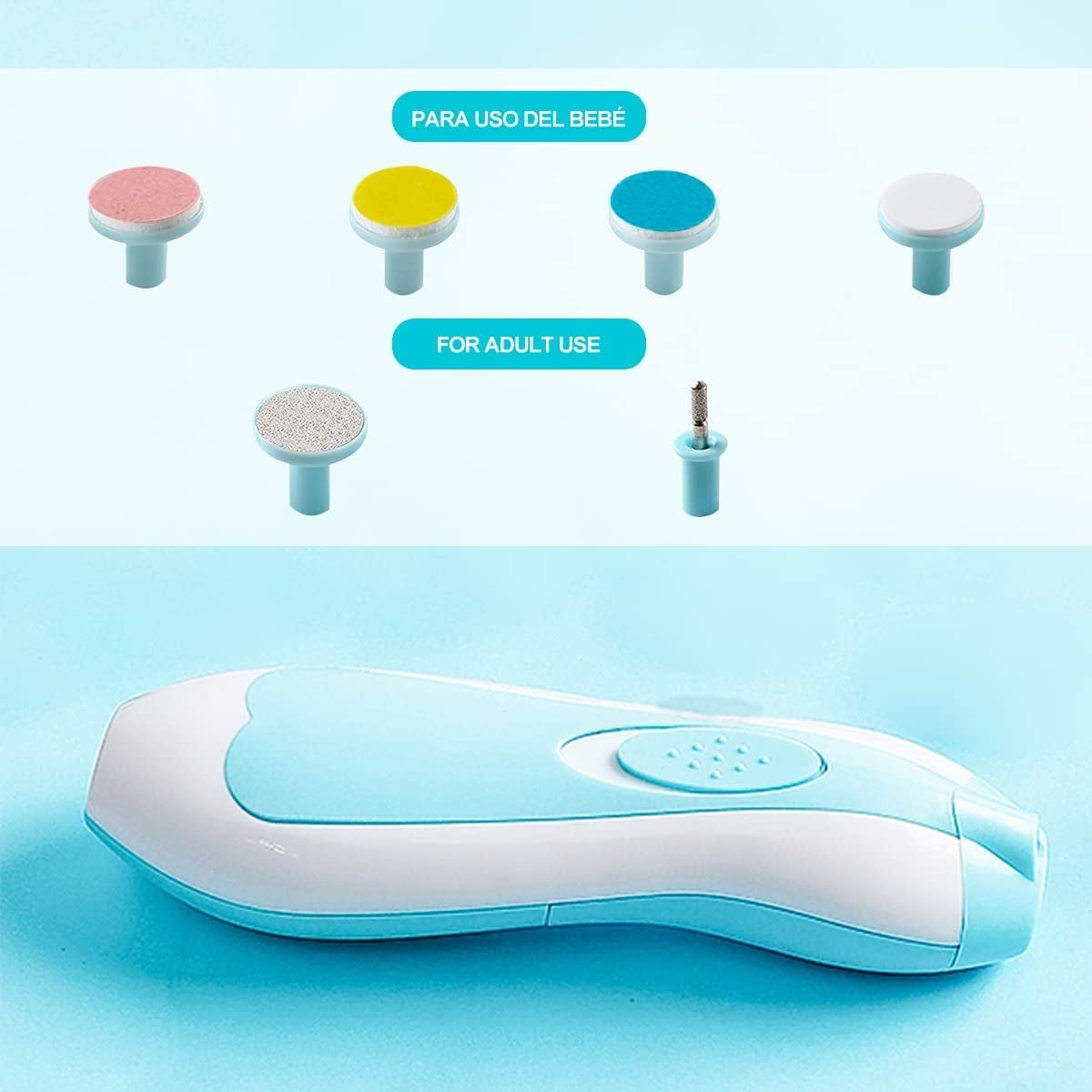KIT DE MANICURA CORTAÚÑAS PARA BEBÉS JUEGO CORTAÚÑAS BABY COLOR CELESTE - 2