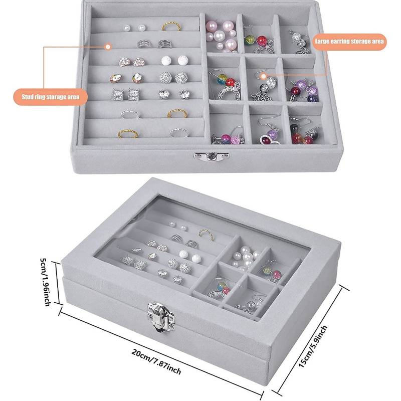 JOYERO ORGANIZADOR DE JOYAS COFRE PARA ANILLOS ARETES PULSERAS - 3